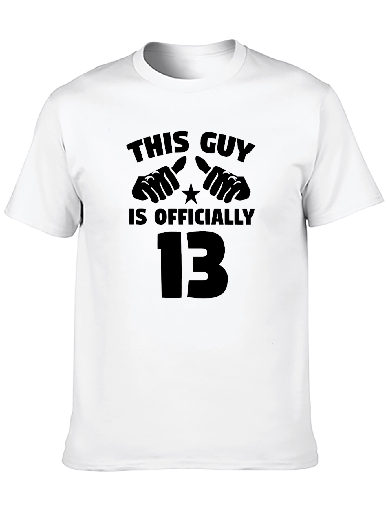 Black Officially 13 T-Shirt | Funny Thirteenth Birthday Tee view 10