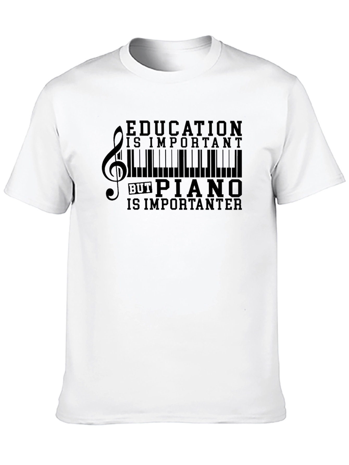 Black Education is Important BUT Piano T-Shirt view 10
