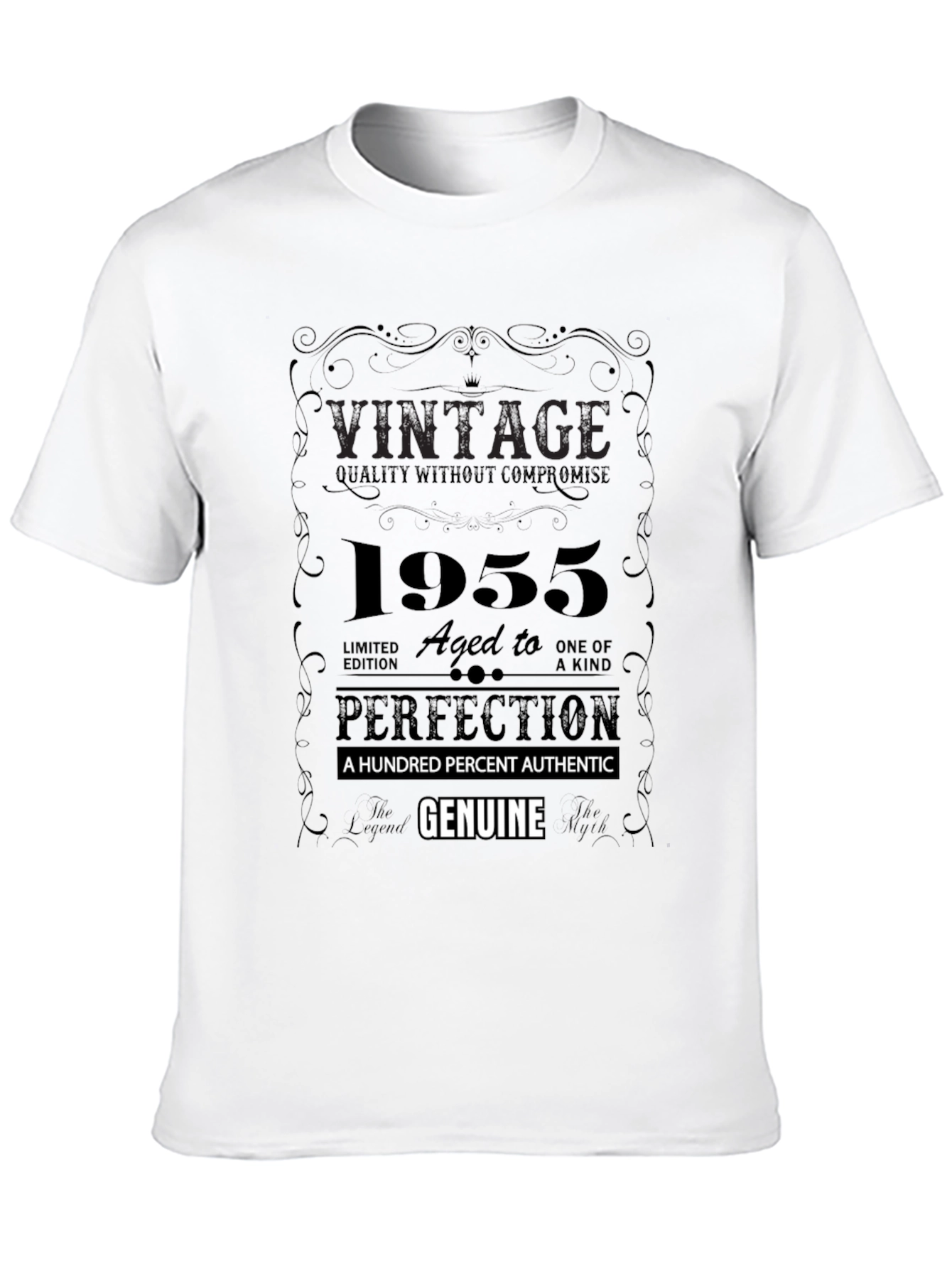 Black Vintage 1955 Aged to Perfection T-Shirt view 10