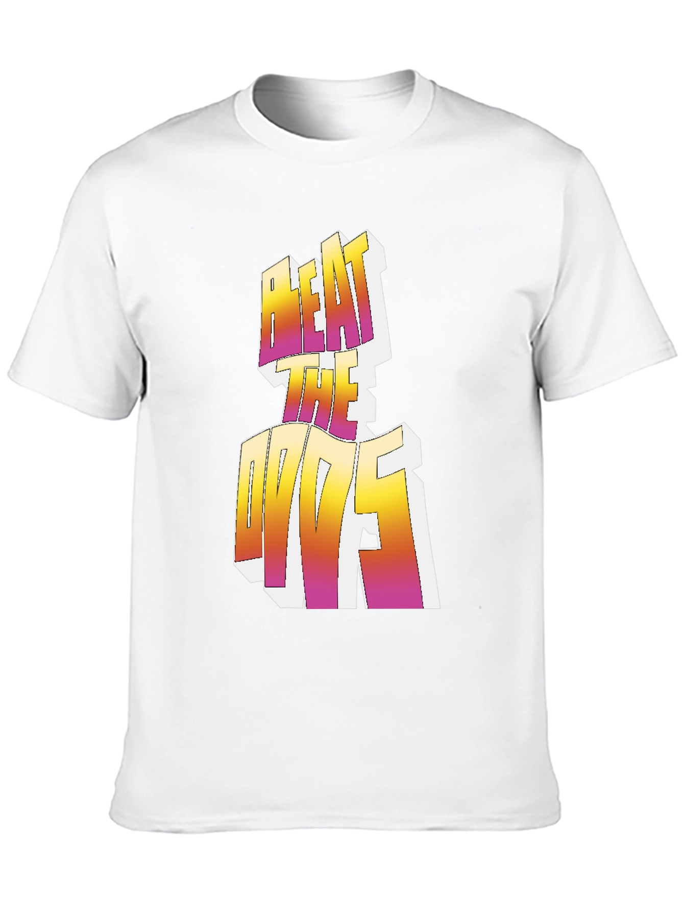 Black Beat the Odds Graphic Tee - Black Crew Neck Shirt view 10