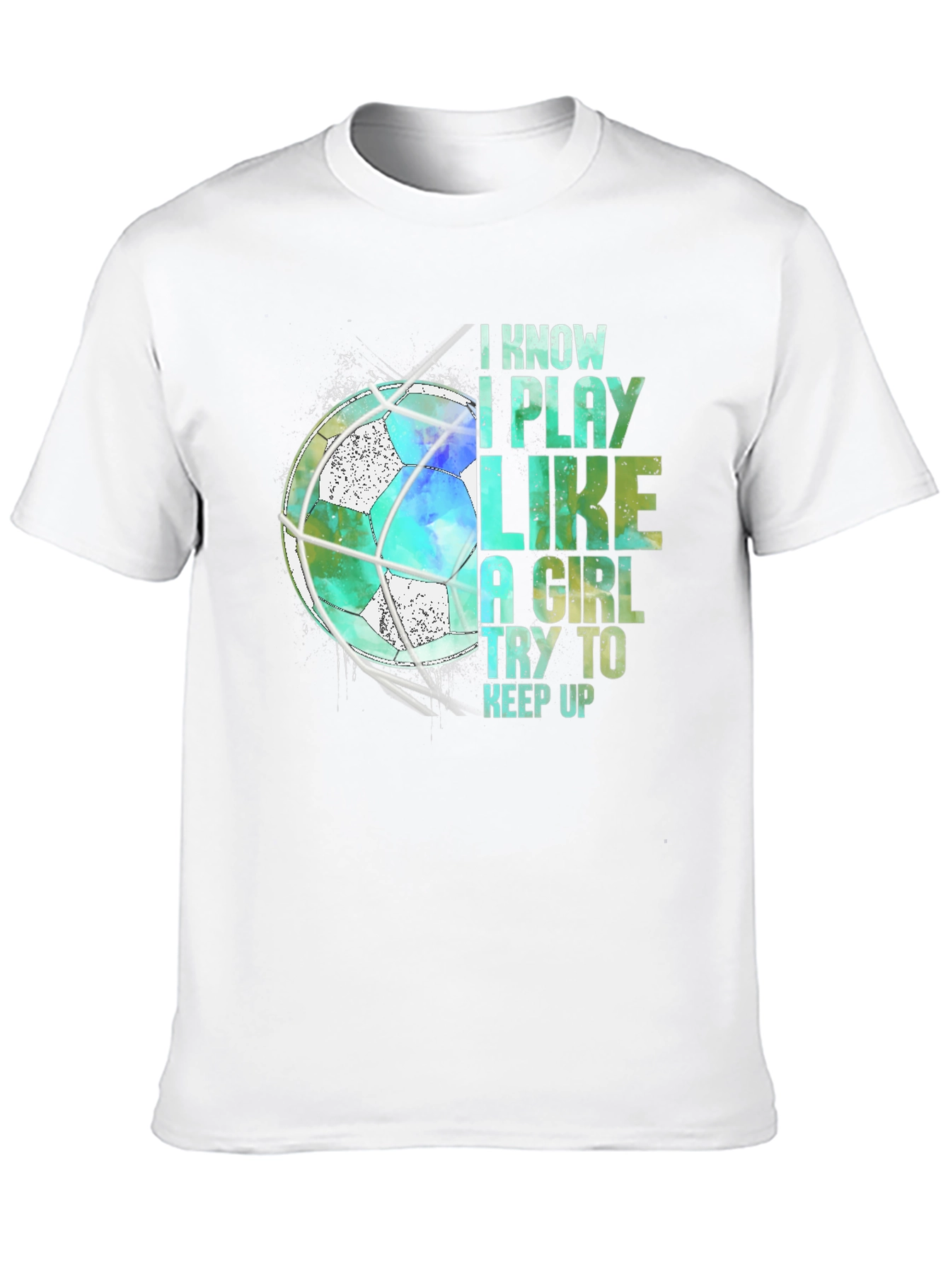 Black I Play Like A Girl Soccer T-Shirt view 10