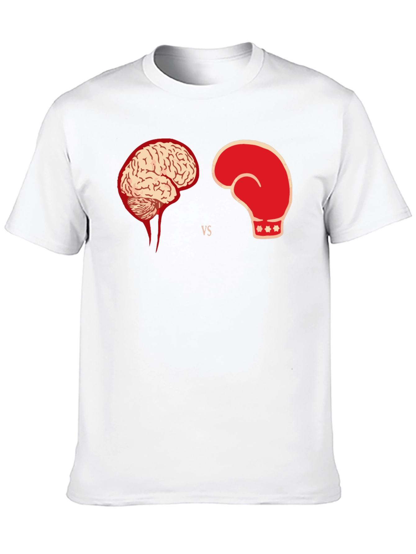 Black Brain vs Brawn Black Graphic Tee view 10