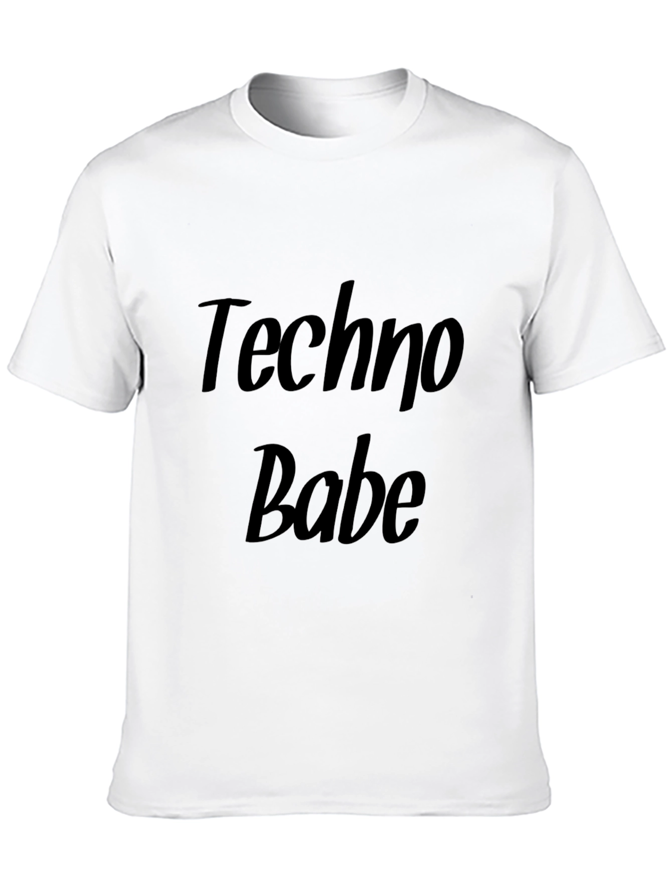 Black Techno Babe Black Graphic T-Shirt view 10