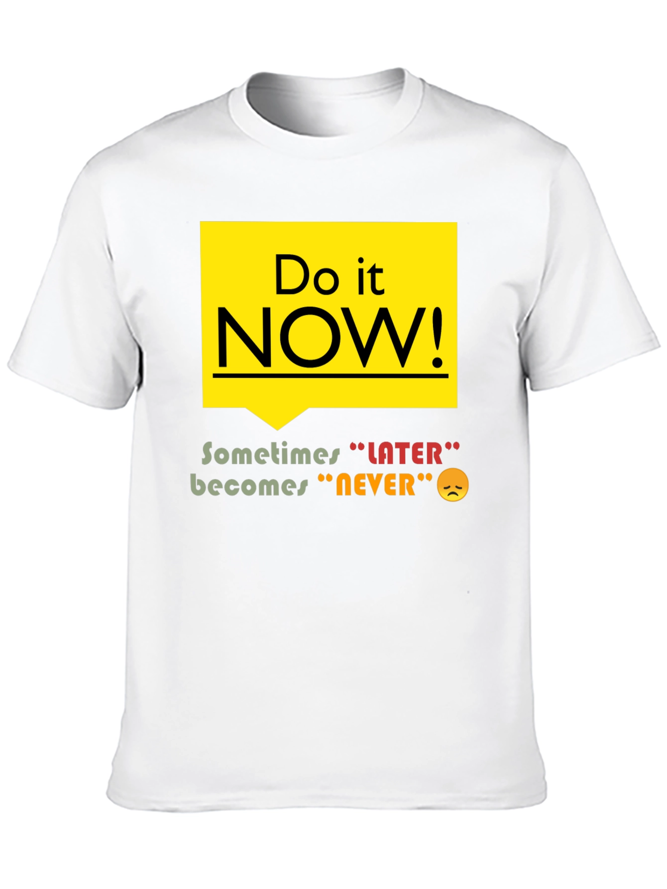 Black Do It Now T-Shirt - Motivational Graphic Tee view 10