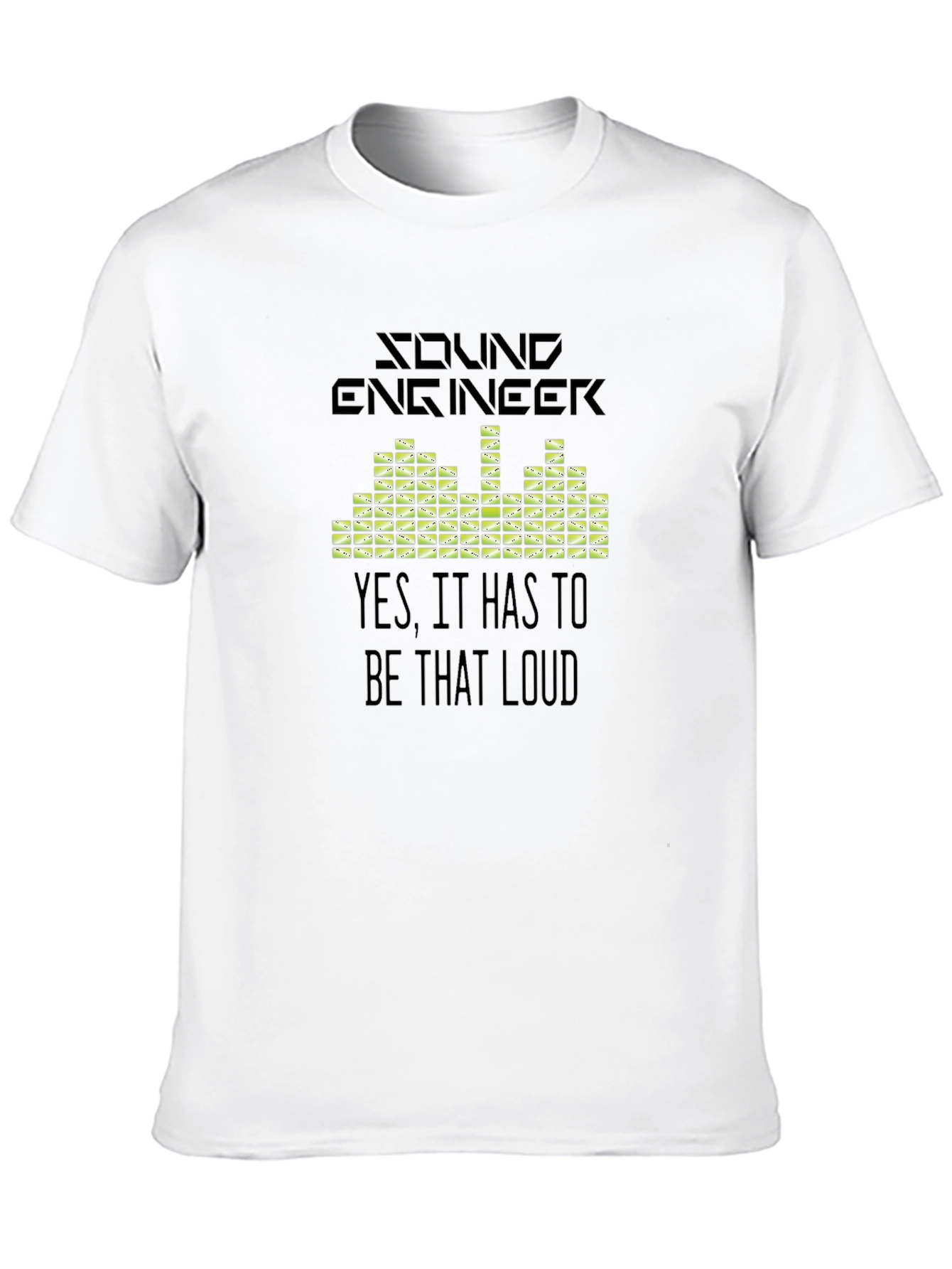 Black Sound Engineer Graphic T-Shirt - That Loud! view 10