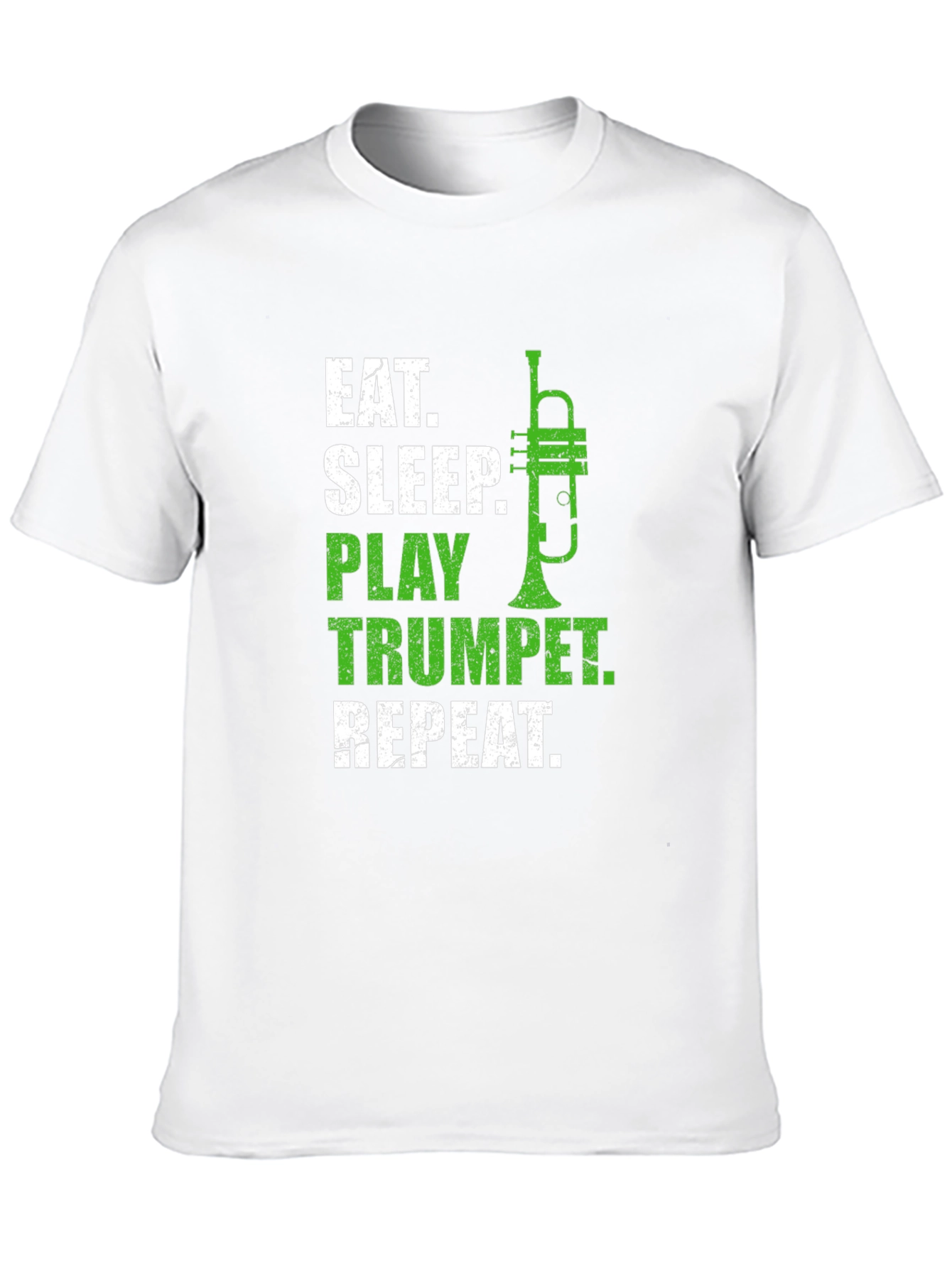 Black Eat Sleep Play Trumpet Repeat Black T-Shirt view 10