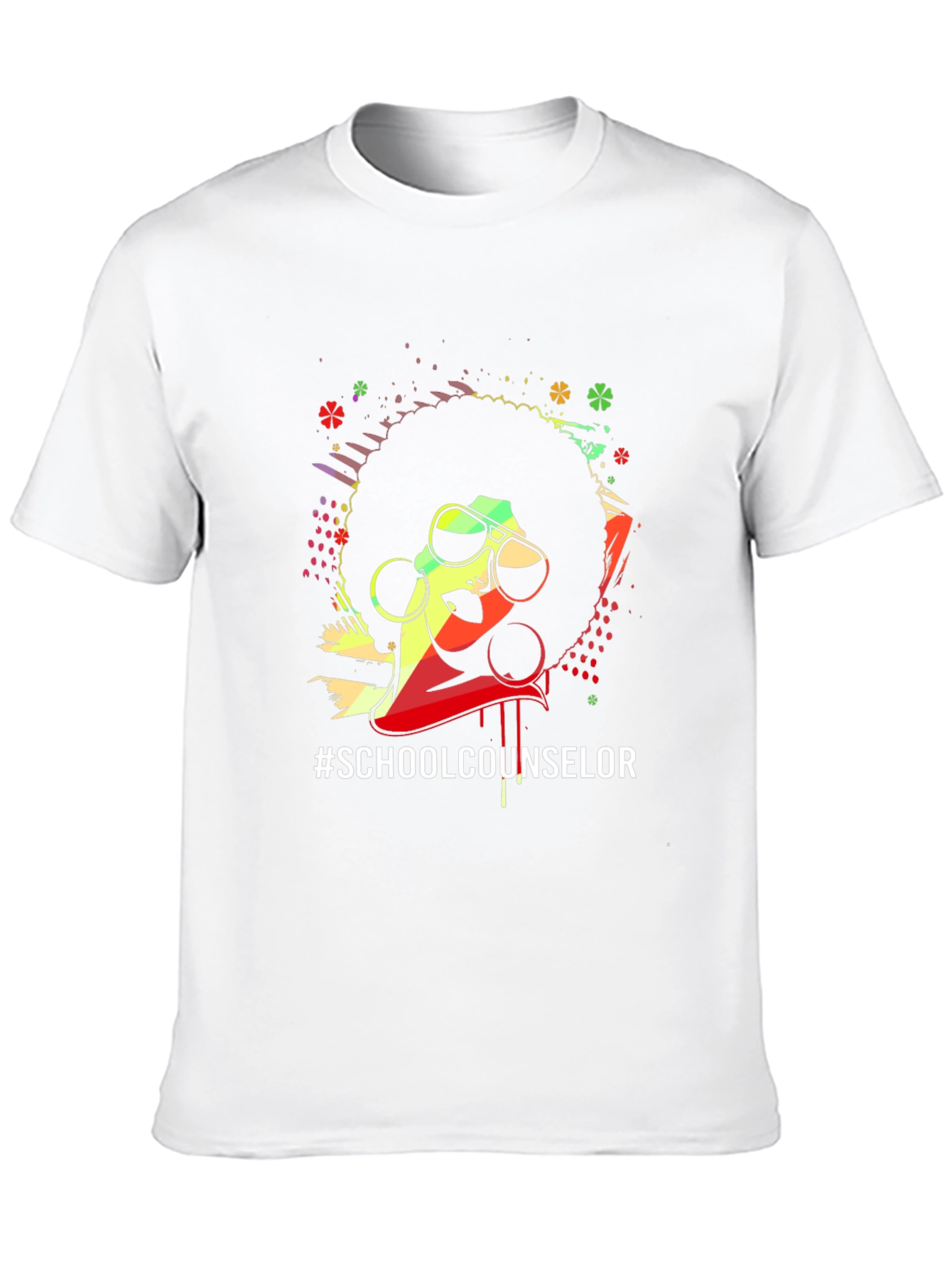 Black Afro School Counselor Graphic Tee view 10