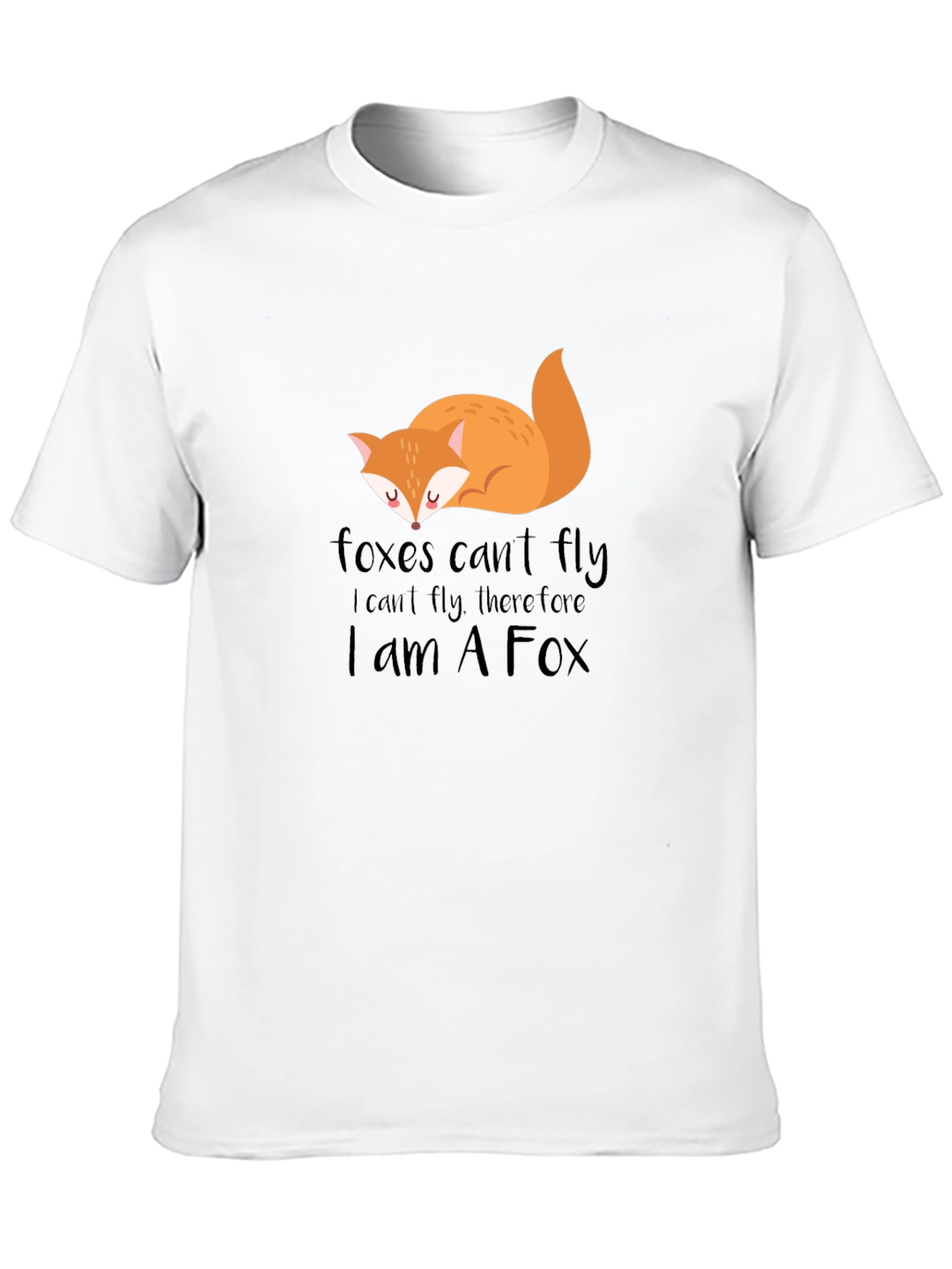 Black Foxes Can't Fly T-Shirt - Funny Animal Tee view 10