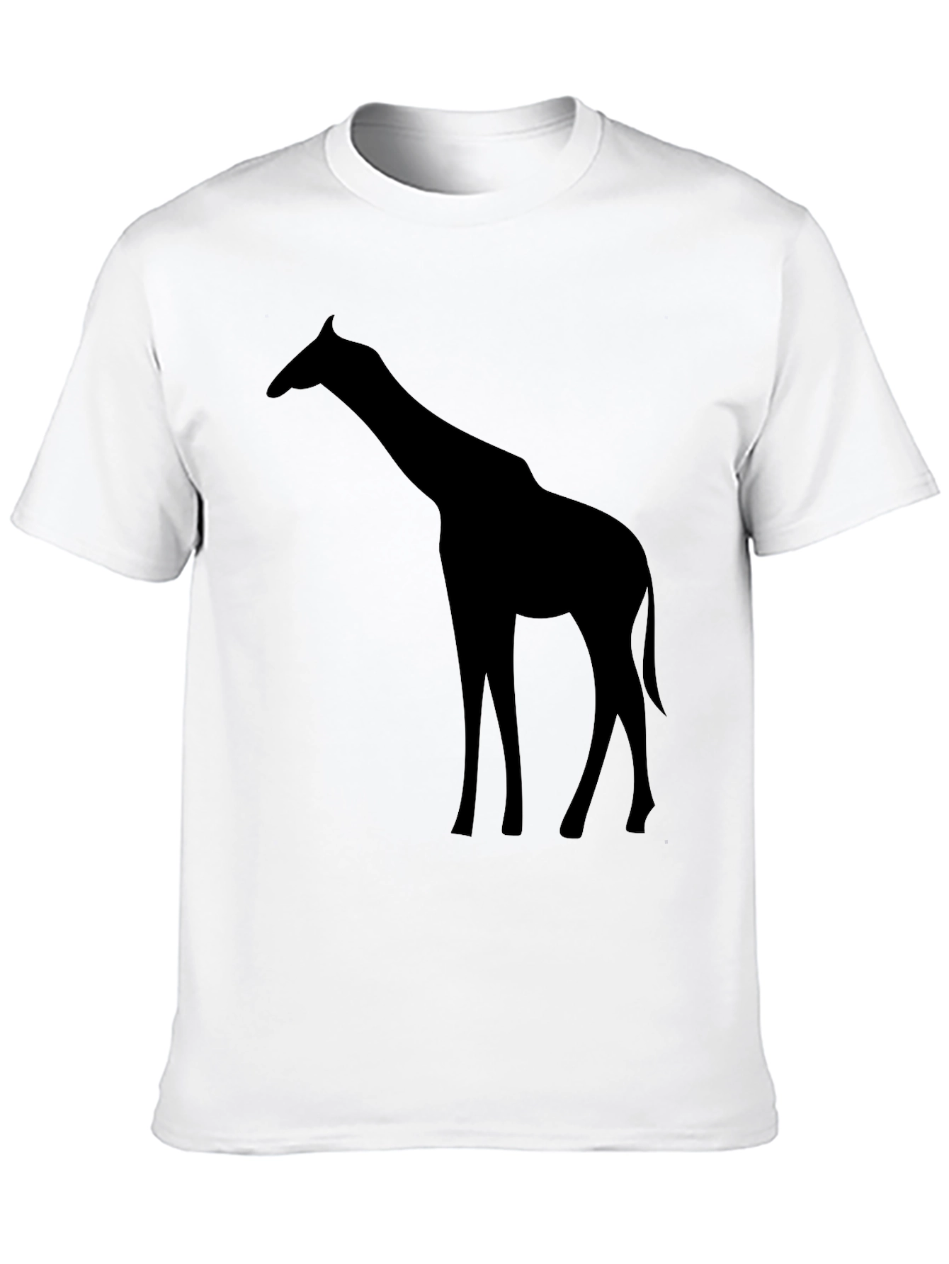Black Giraffe Silhouette T-Shirt - Black Graphic Tee view 10