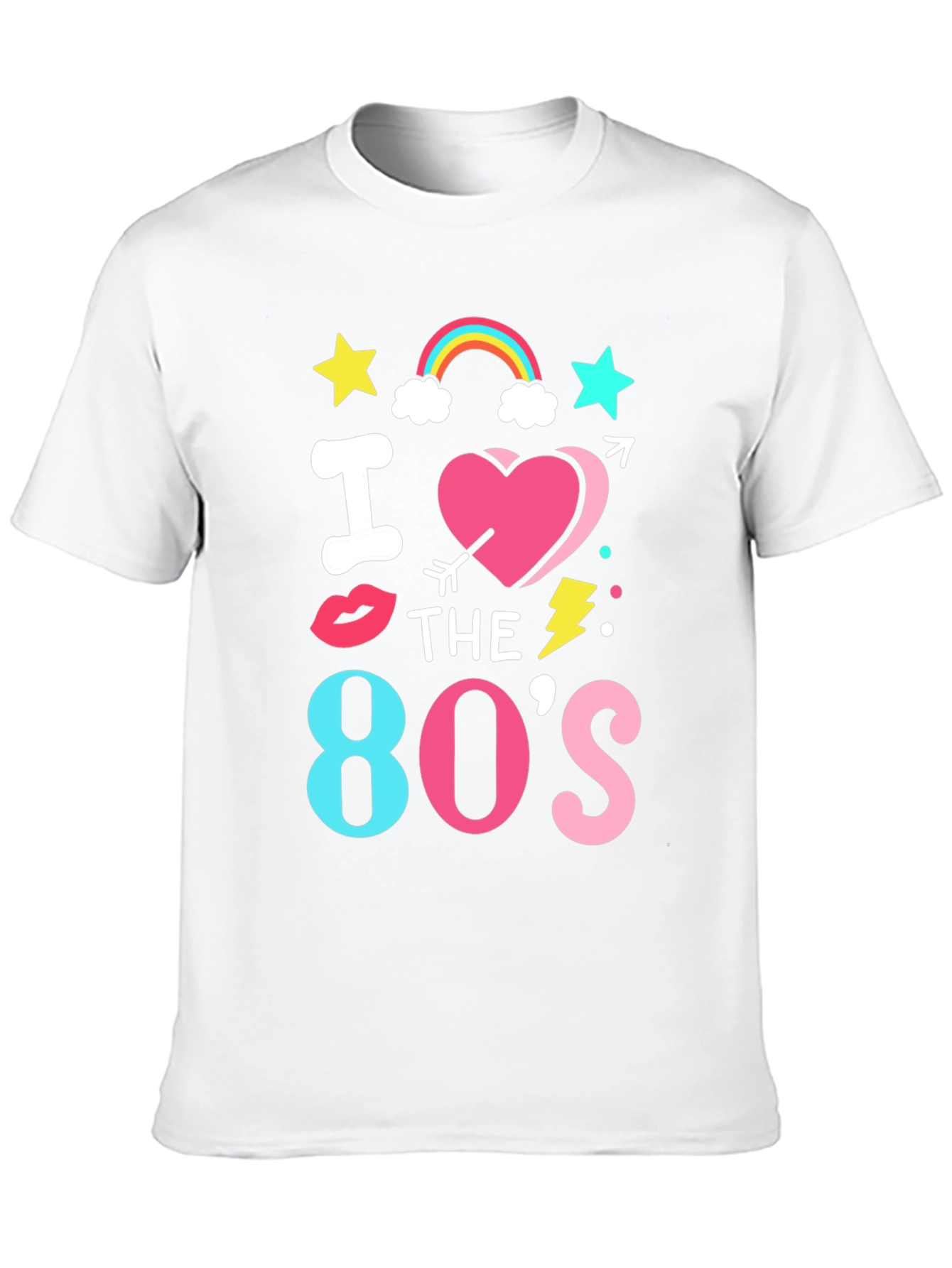 Black I Love The 80's Retro T-Shirt view 10