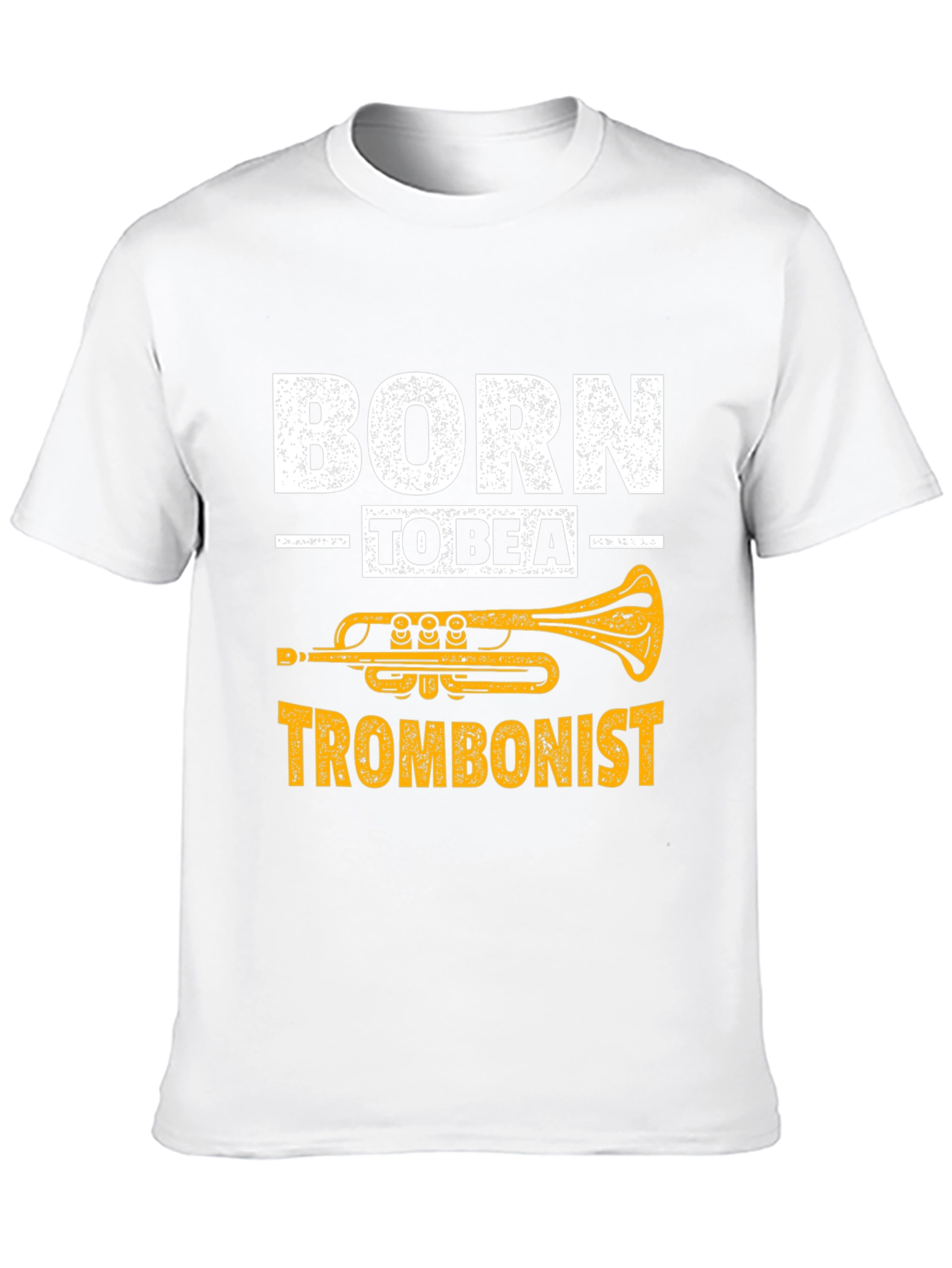 Black Born to Be a Trombonist Graphic T-Shirt view 10