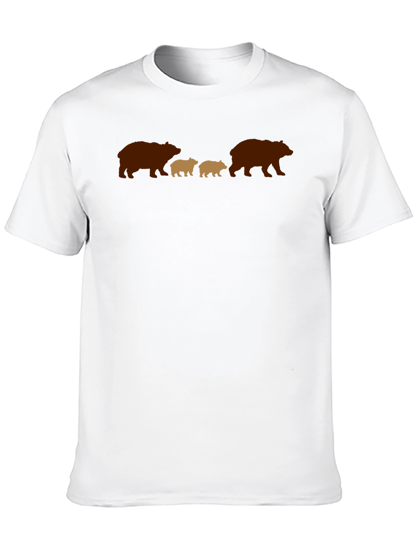 Black Bear Family Graphic Tee - Black Casual Shirt view 10