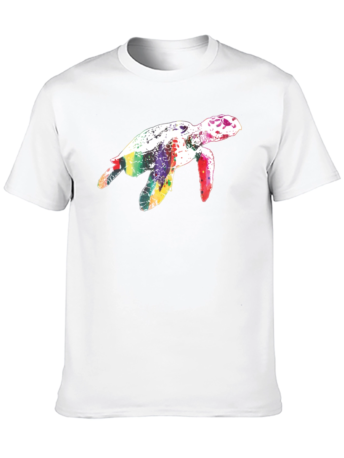 Black Rainbow Turtle Black T-Shirt view 10