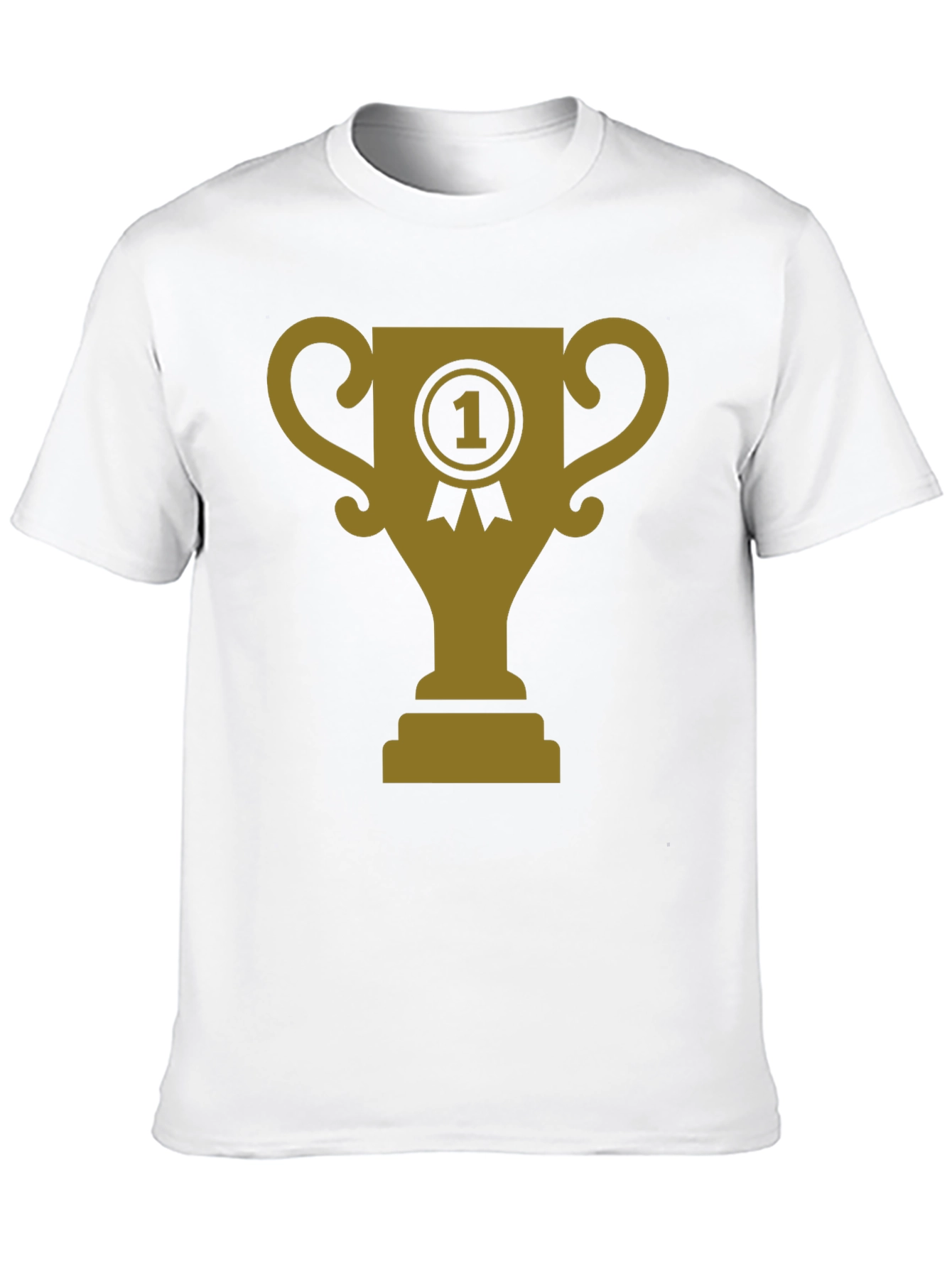 Winner's Trophy Graphic Tee - Black Cotton T-Shirt - 10