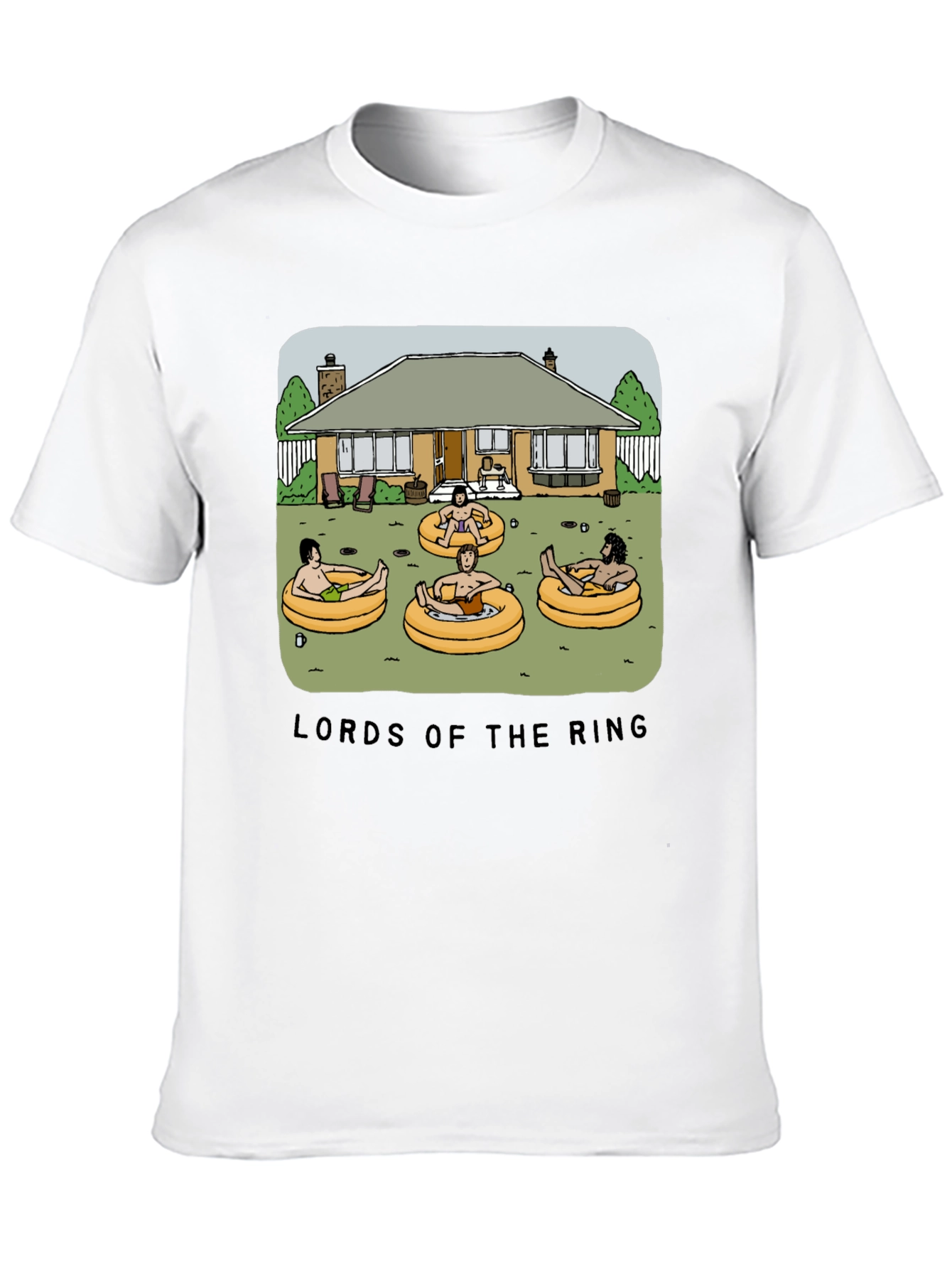Black Lord of the Ring Funny Summer Black T-Shirt view 10
