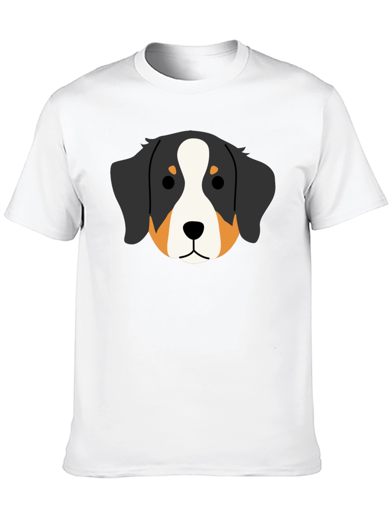 Black Bernese Mountain Dog Head Graphic Tee - Black view 10