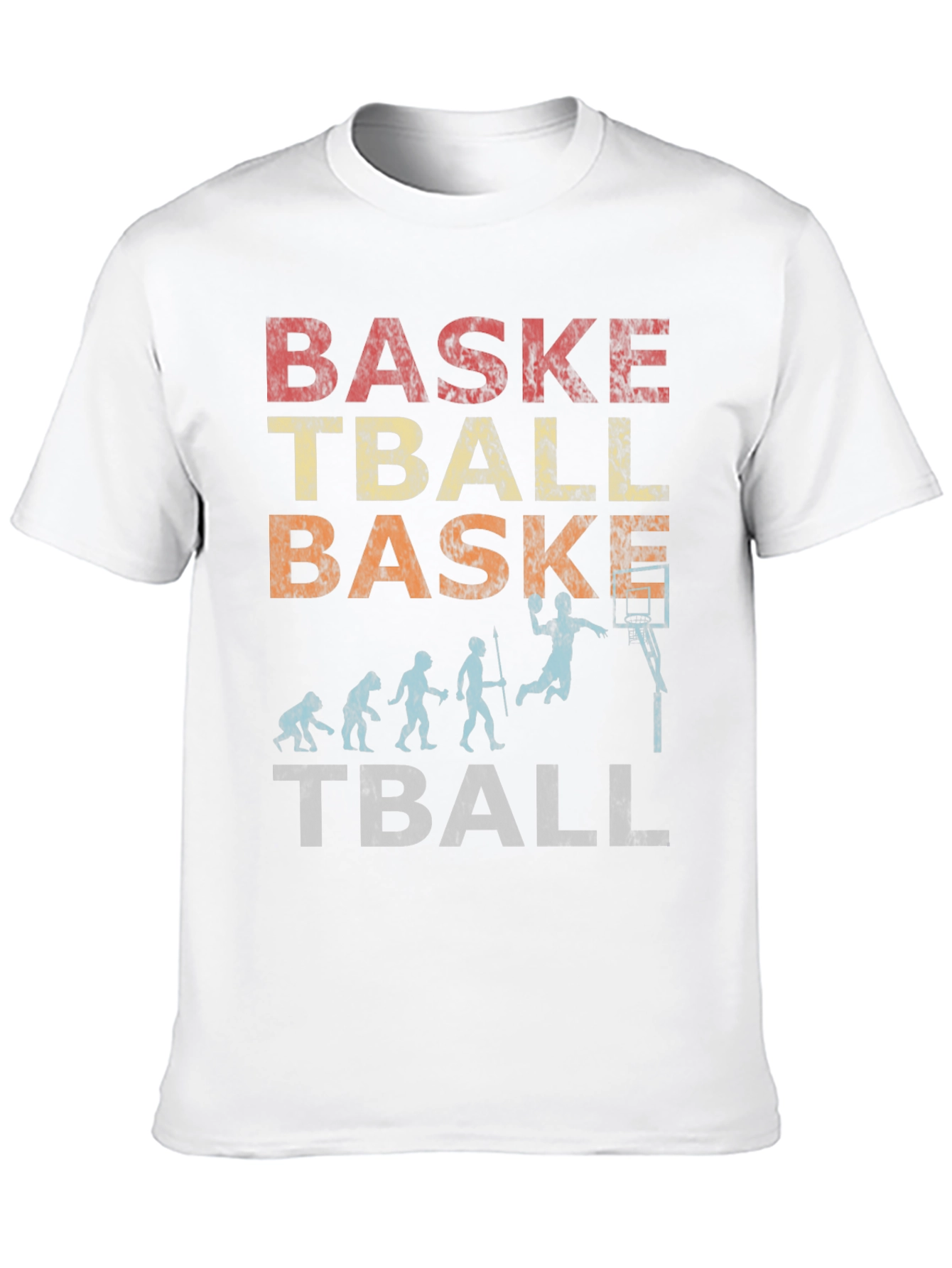 Black Evolution of Basketball Graphic T-Shirt view 10