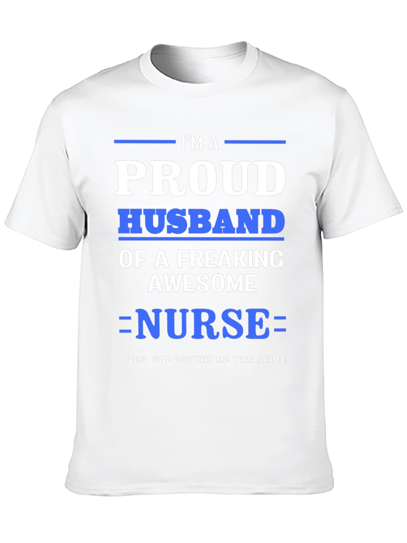 Black Proud Husband of a Nurse Graphic T-Shirt view 10