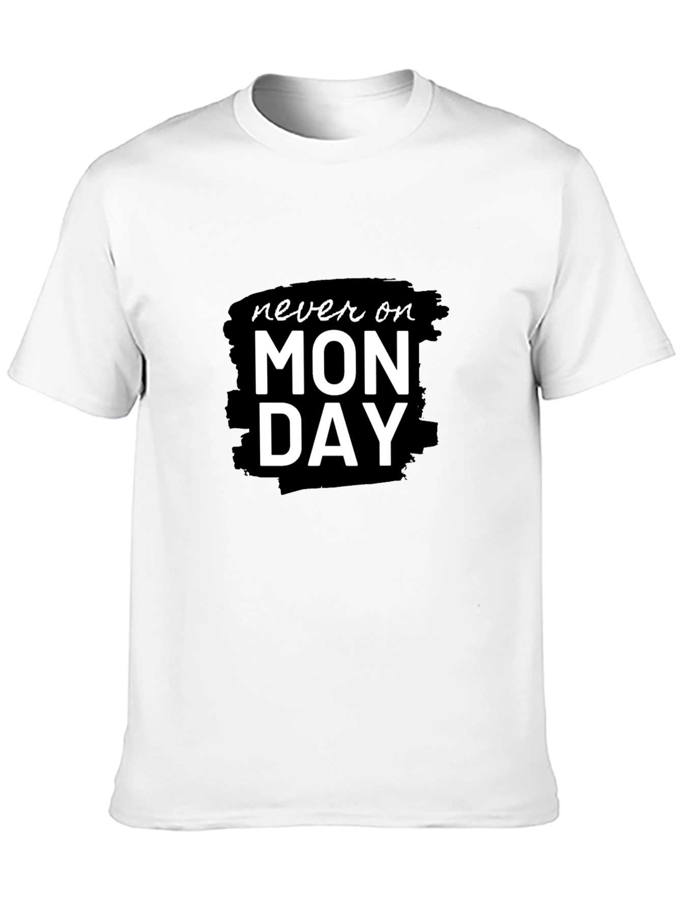 Black Never On Monday Black Graphic Tee view 10