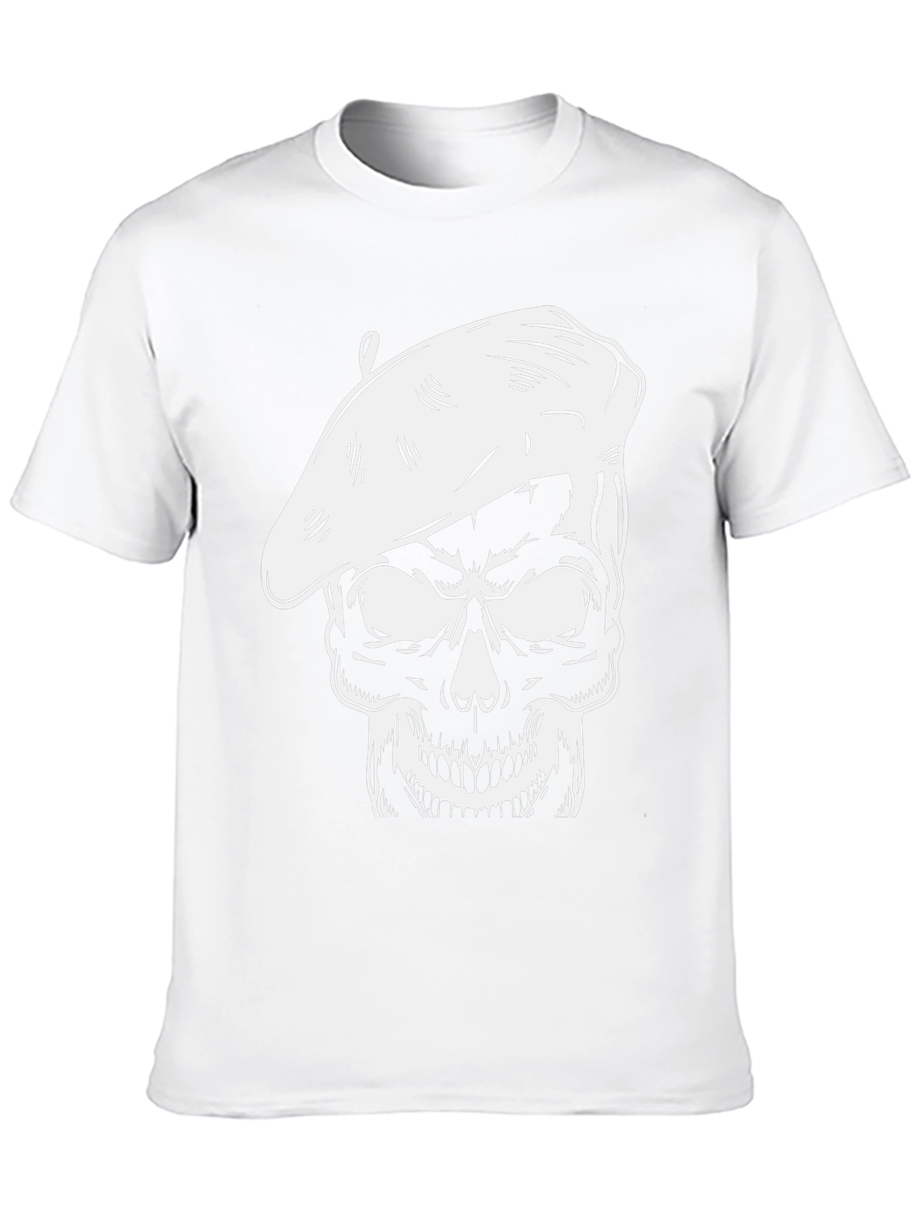 Black Skull Artist T-Shirt - Unique Graphic Tee view 10