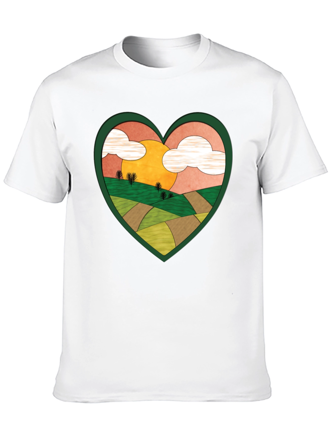 Black Heart Landscape Graphic Tee - Nature Lover Shirt view 10