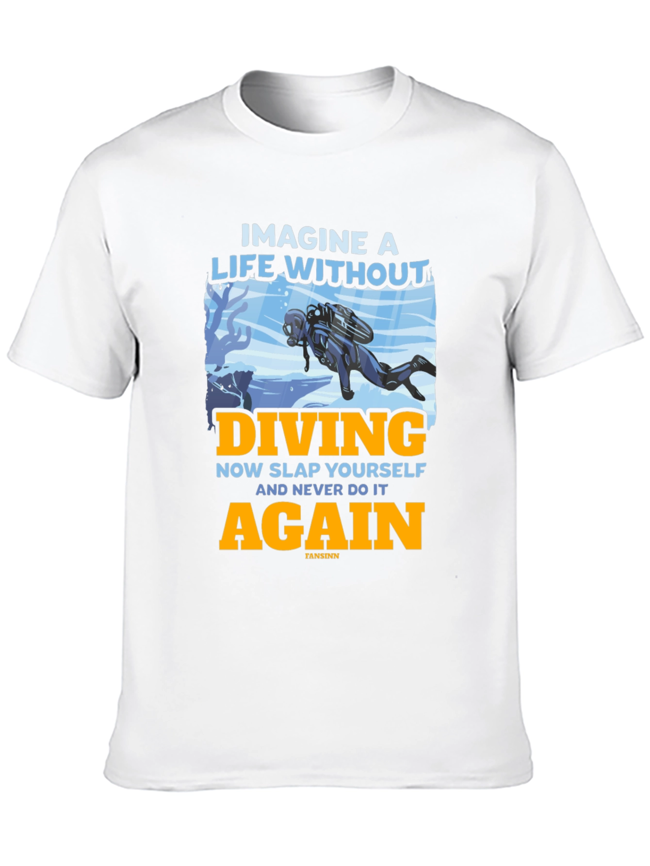 Black Diving T-Shirt - Imagine a Life Without Diving view 10