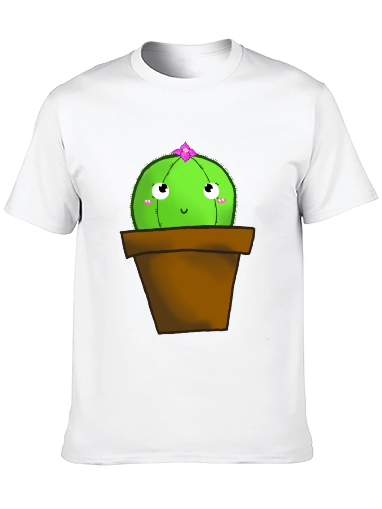 Black Cute Cactus T-Shirt - Potted Plant Graphic Tee view 10