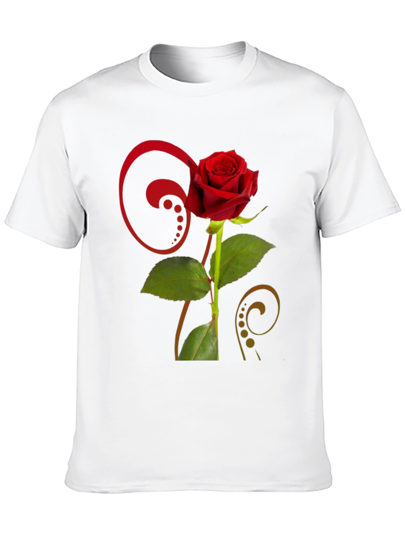 Black Rose Graphic Black T-Shirt - Floral Design view 10