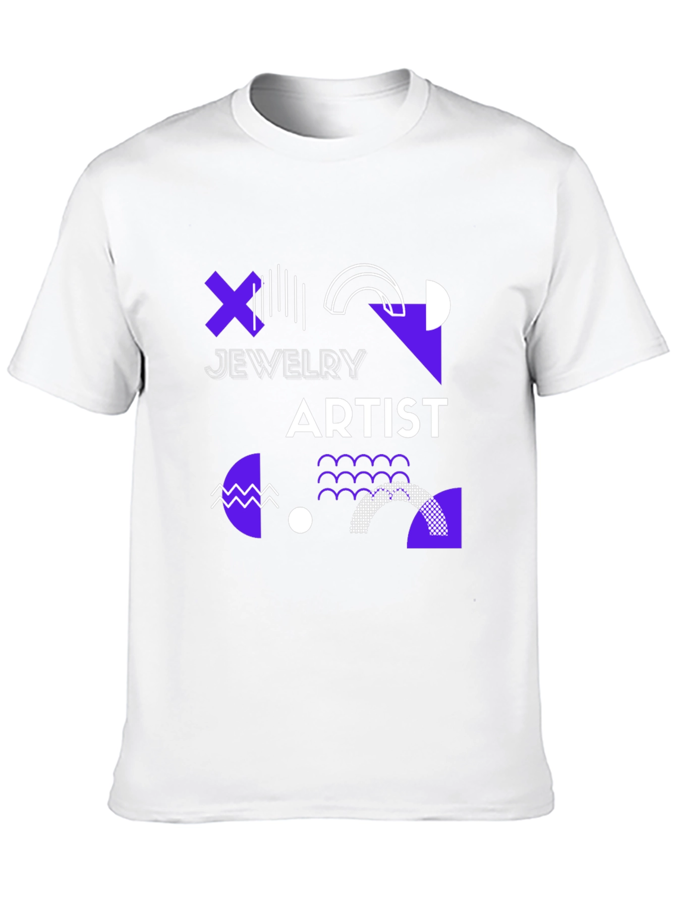 Black Geometric Jewelry Artist Black T-Shirt view 10