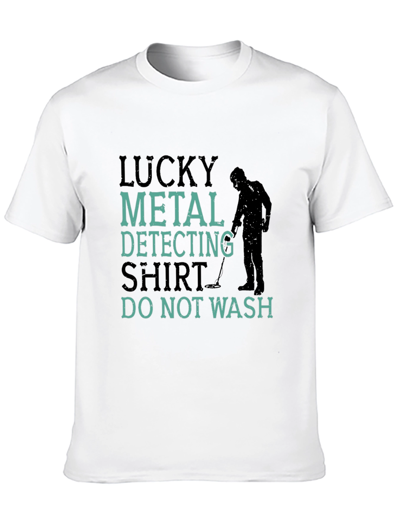 Black Lucky Metal Detecting Shirt - Funny Hobby Tee view 10