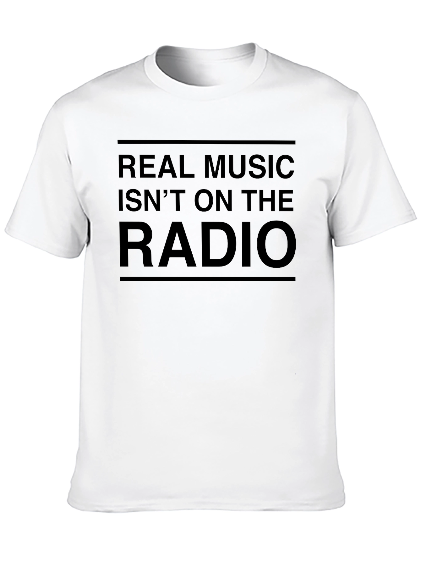 Black Real Music Isn't On The Radio Graphic T-Shirt view 10