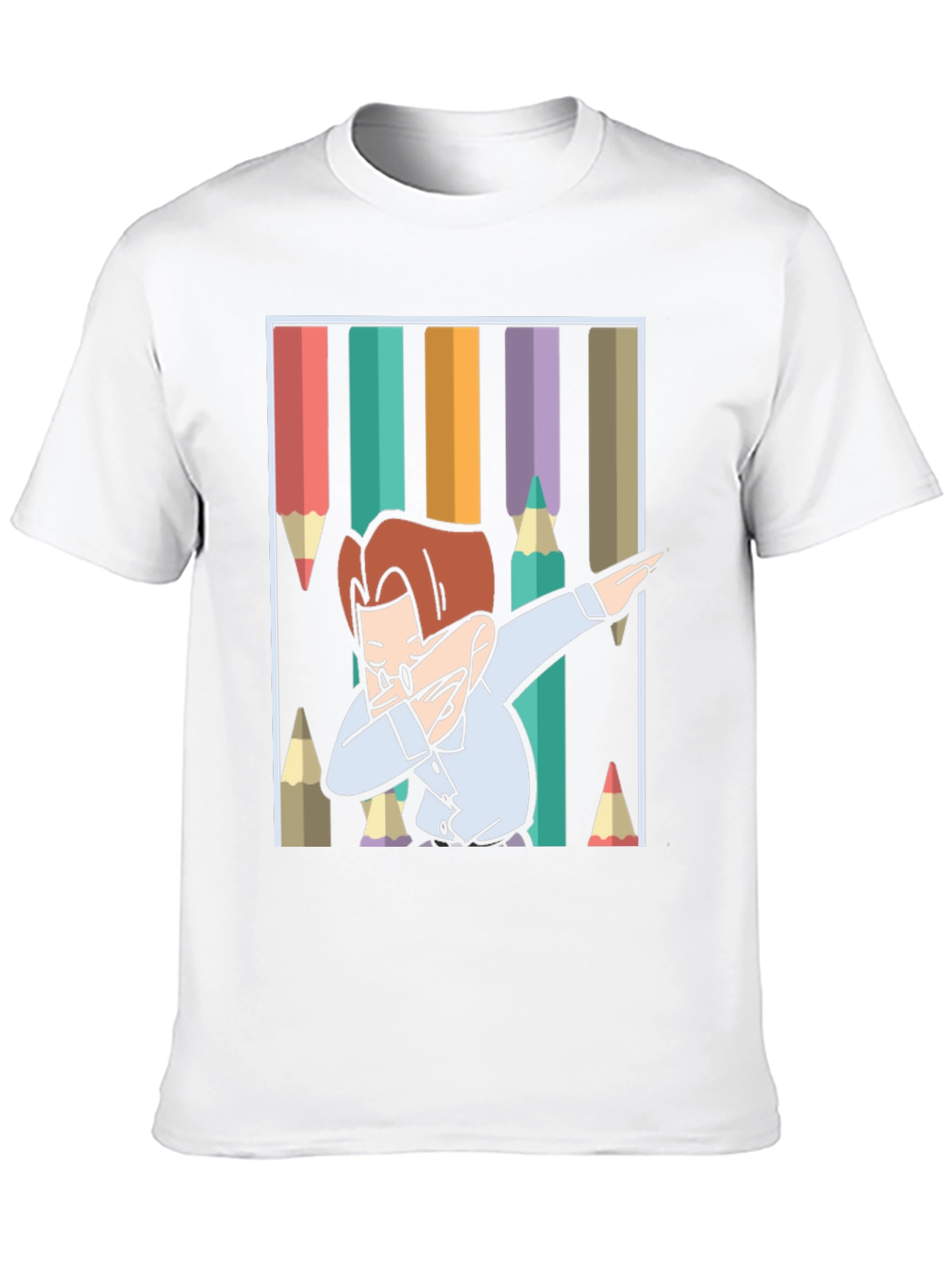 Black Dabbing Cartoon T-Shirt view 10