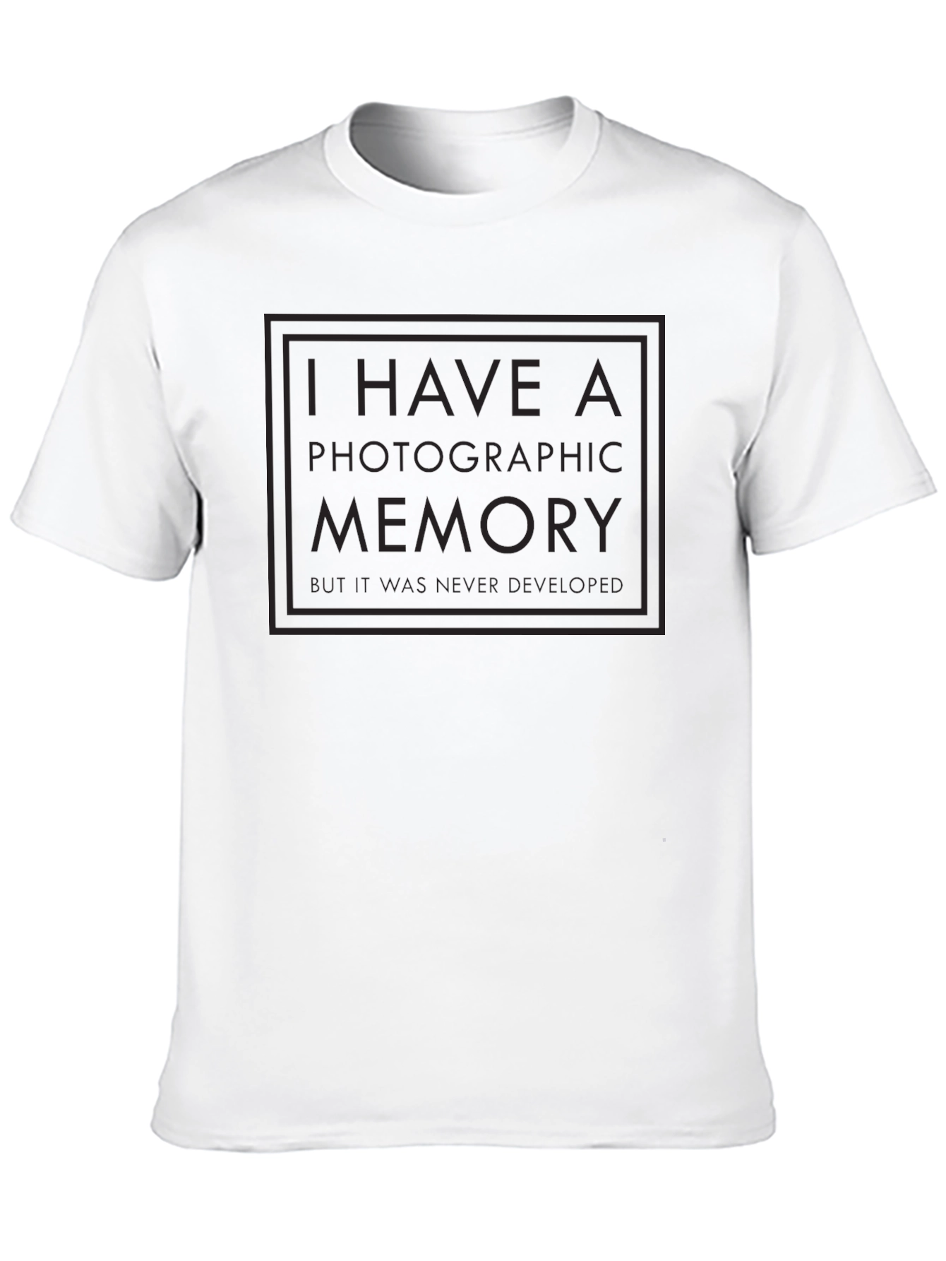 Black Photographic Memory Graphic T-Shirt - Sarcastic Humor Tee view 10