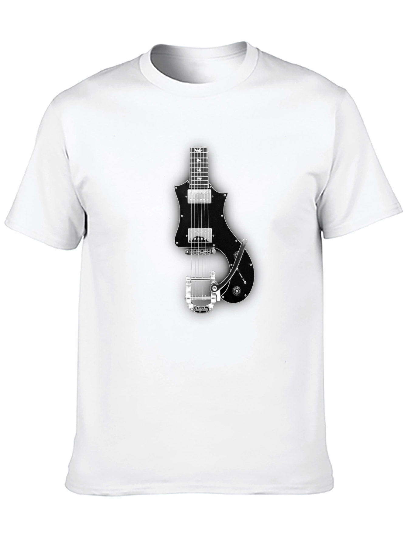Black Guitar Graphic Tee - Cool Musician T-Shirt view 10