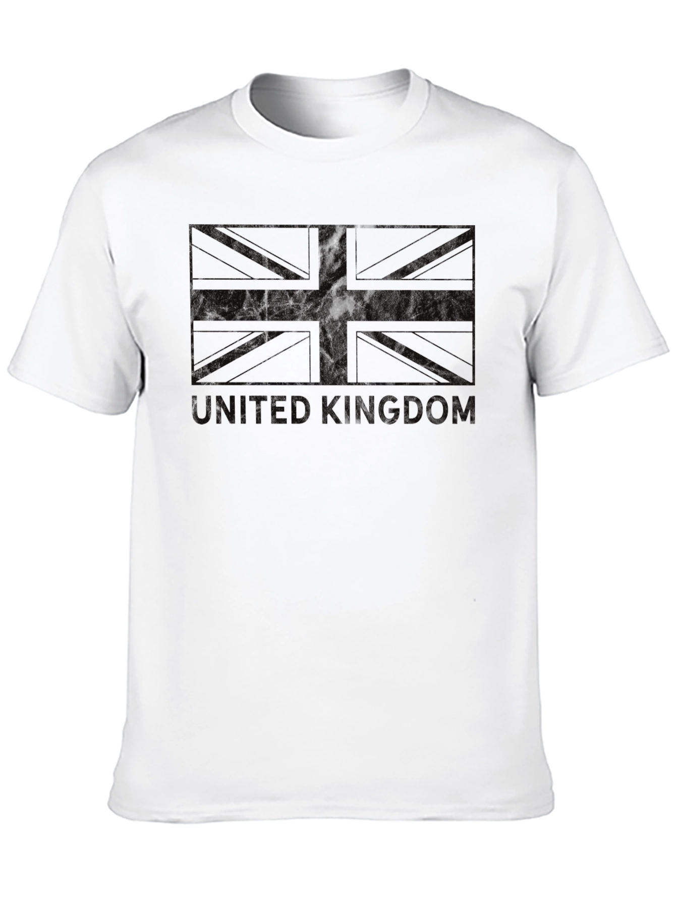 Black United Kingdom Flag Black T-Shirt view 10