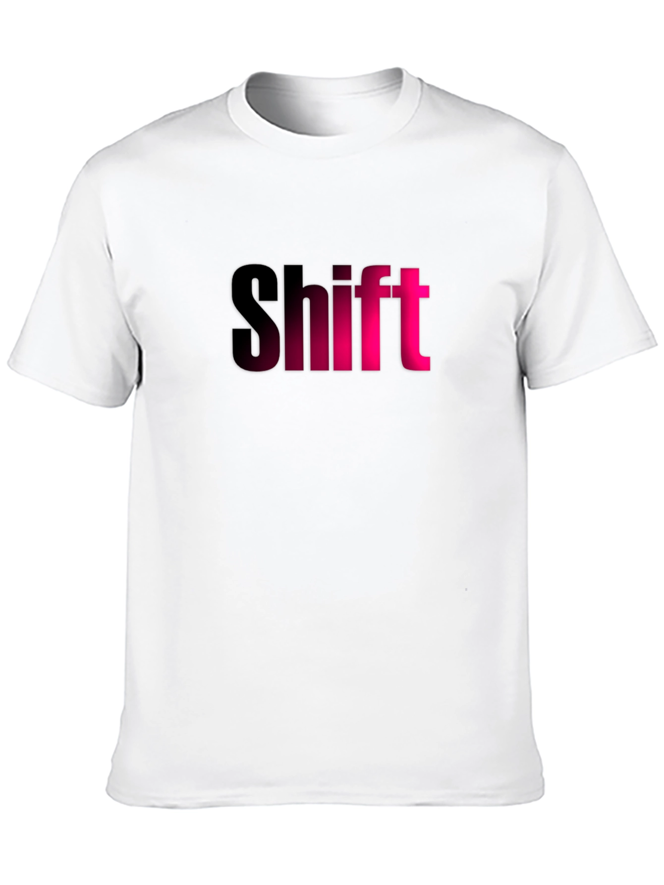Black Shift Graphic T-Shirt - Black Tee with Pink Lettering view 10