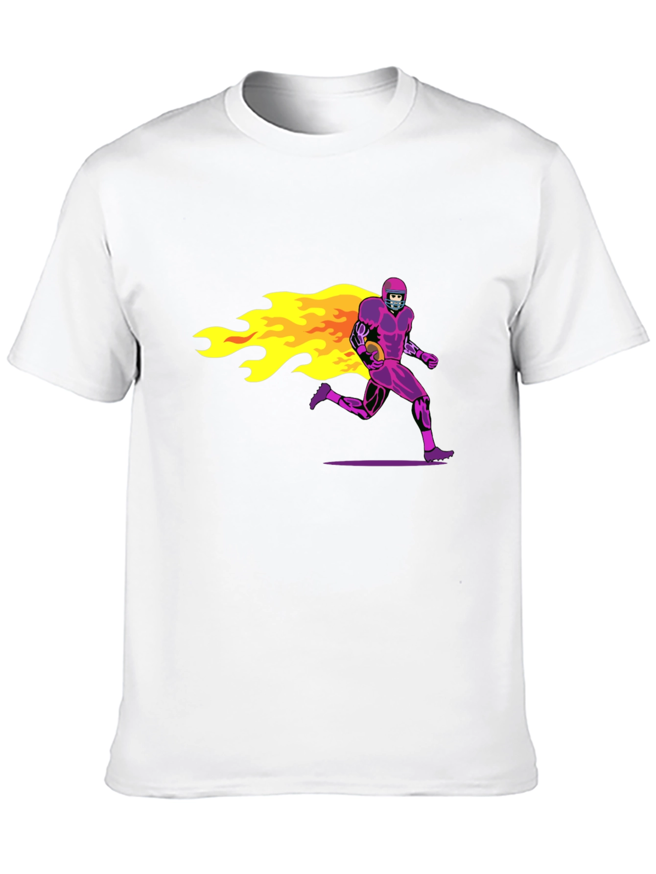 Black Flaming Football Skeleton Black T-Shirt view 10