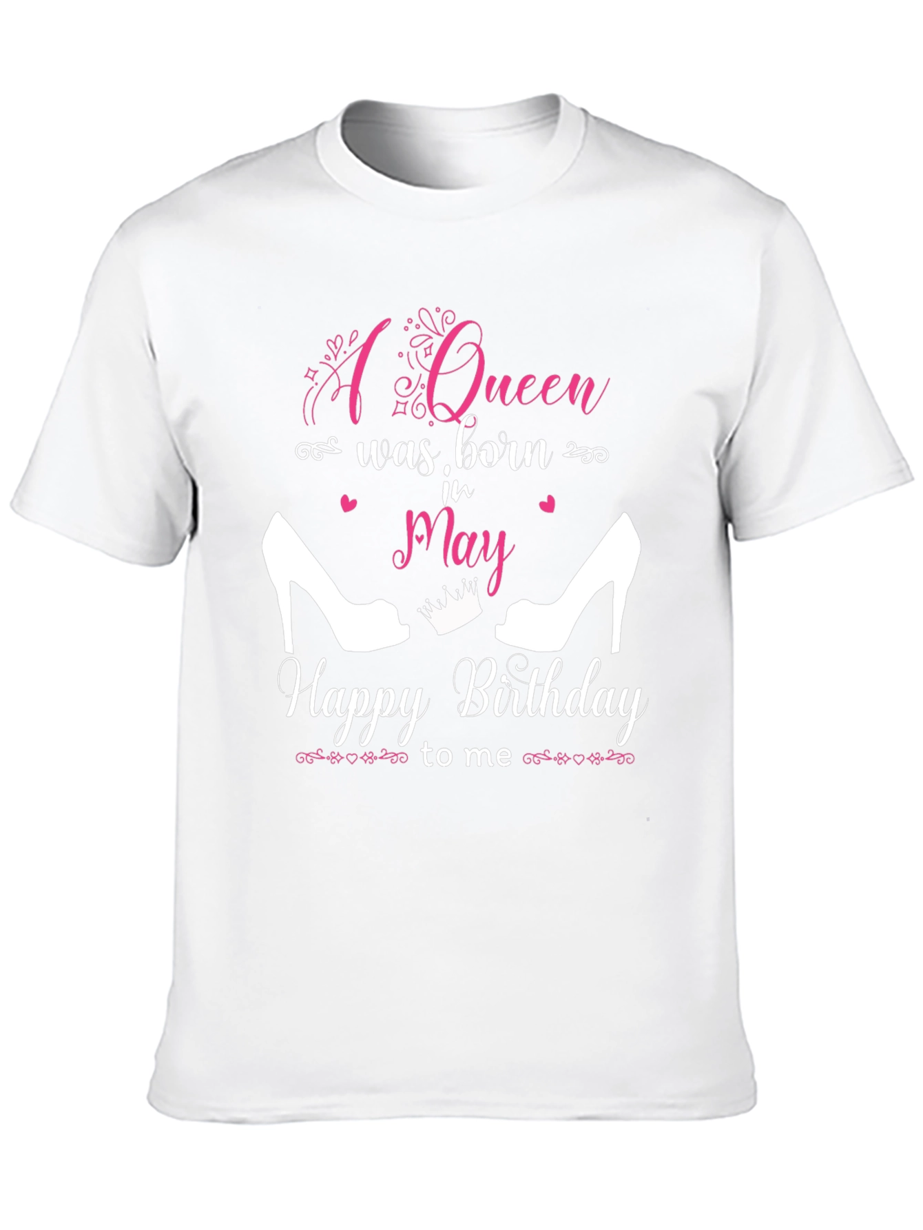 Black A Queen Was Born in May Birthday T-Shirt view 10