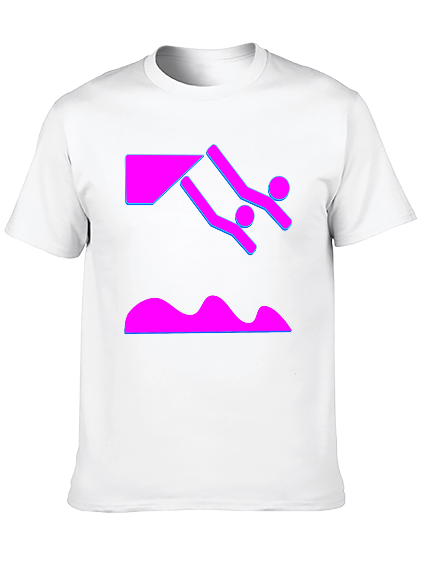 Black Neon Dive T-Shirt - Black Graphic Tee view 10
