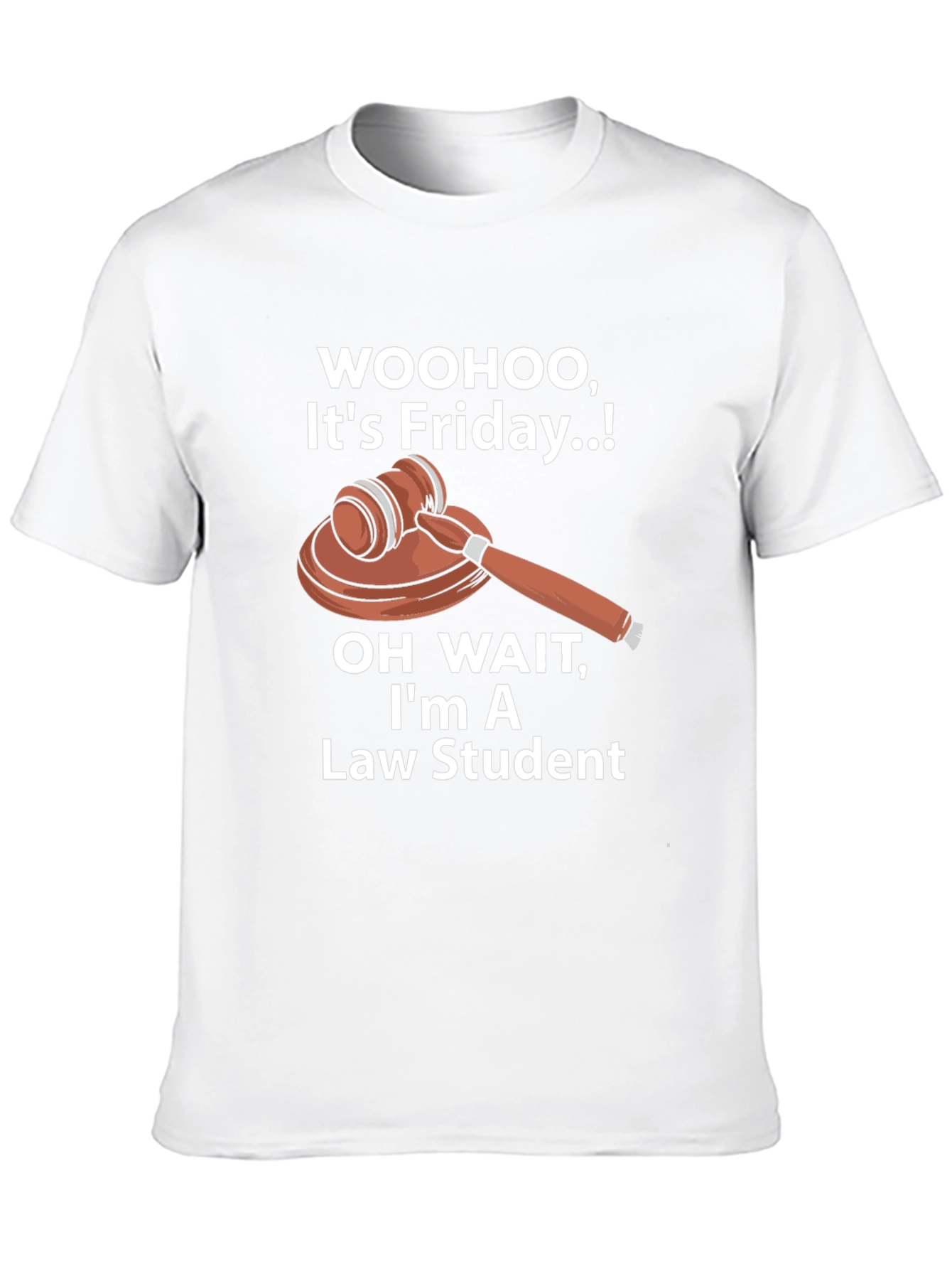 Black Law Student Friday T-Shirt - Court Gavel Humor Tee view 10