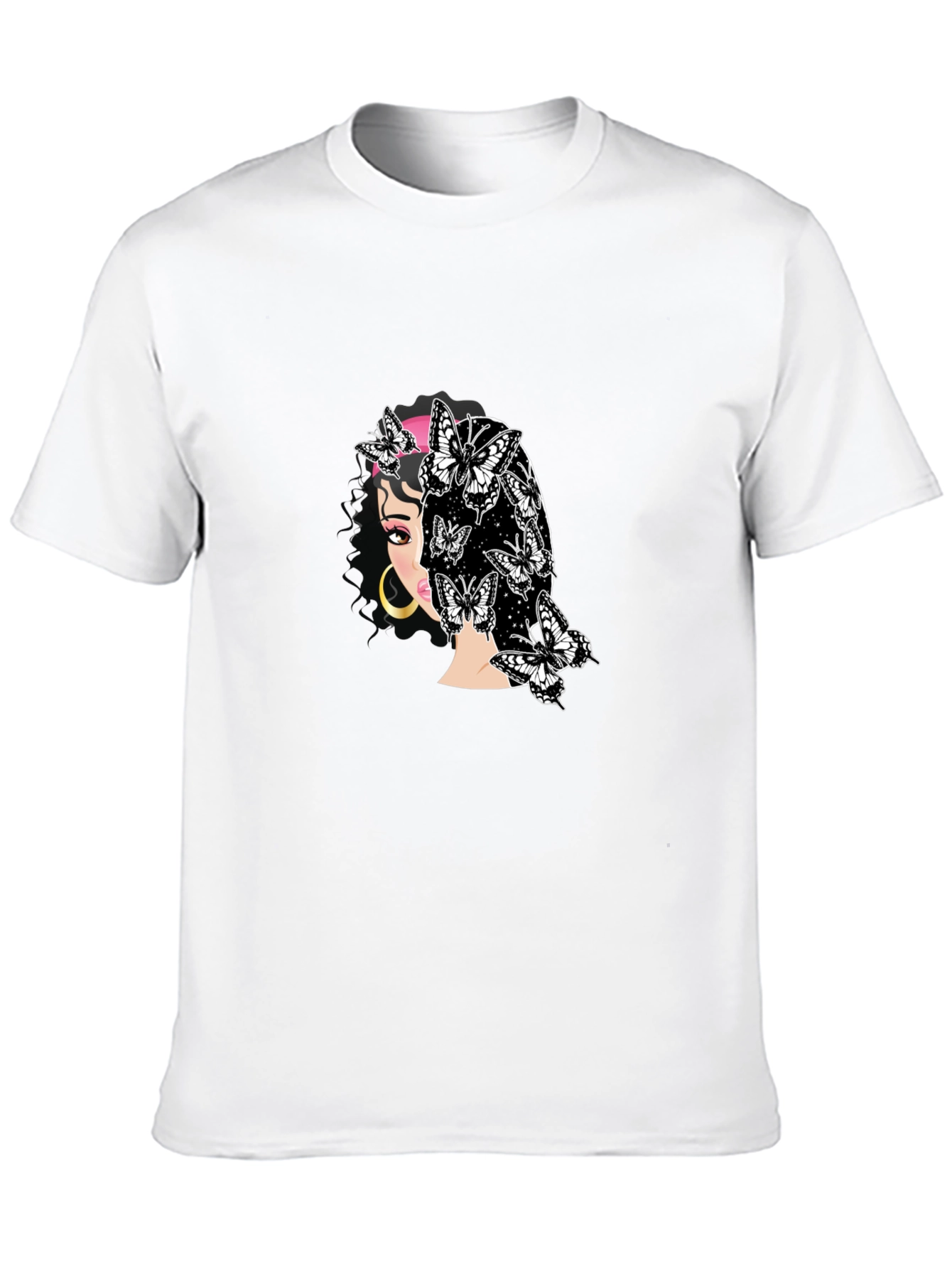 Black Butterfly Woman Graphic T-Shirt view 10