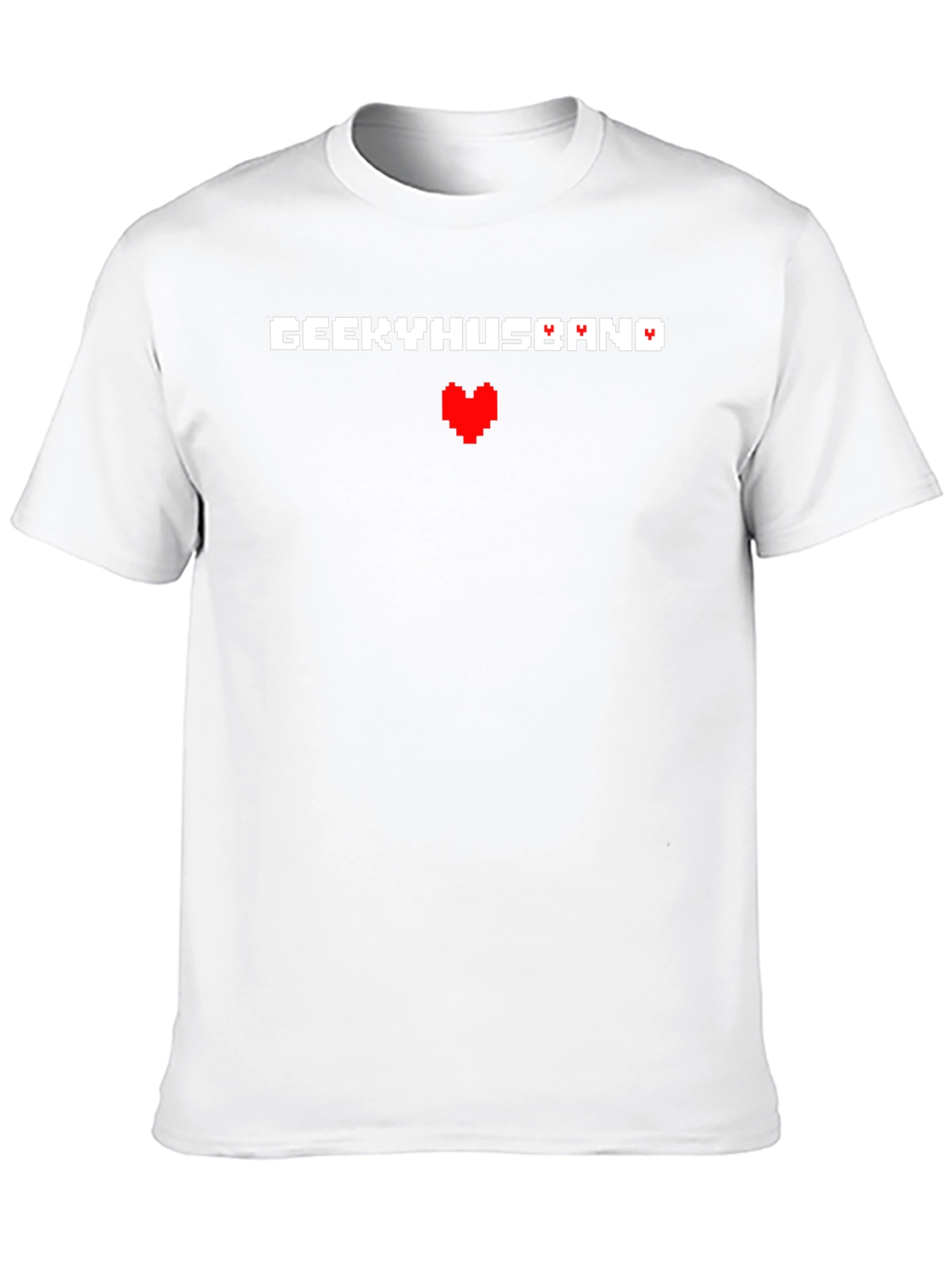 Geeky Husband Pixel Heart T-Shirt - 10