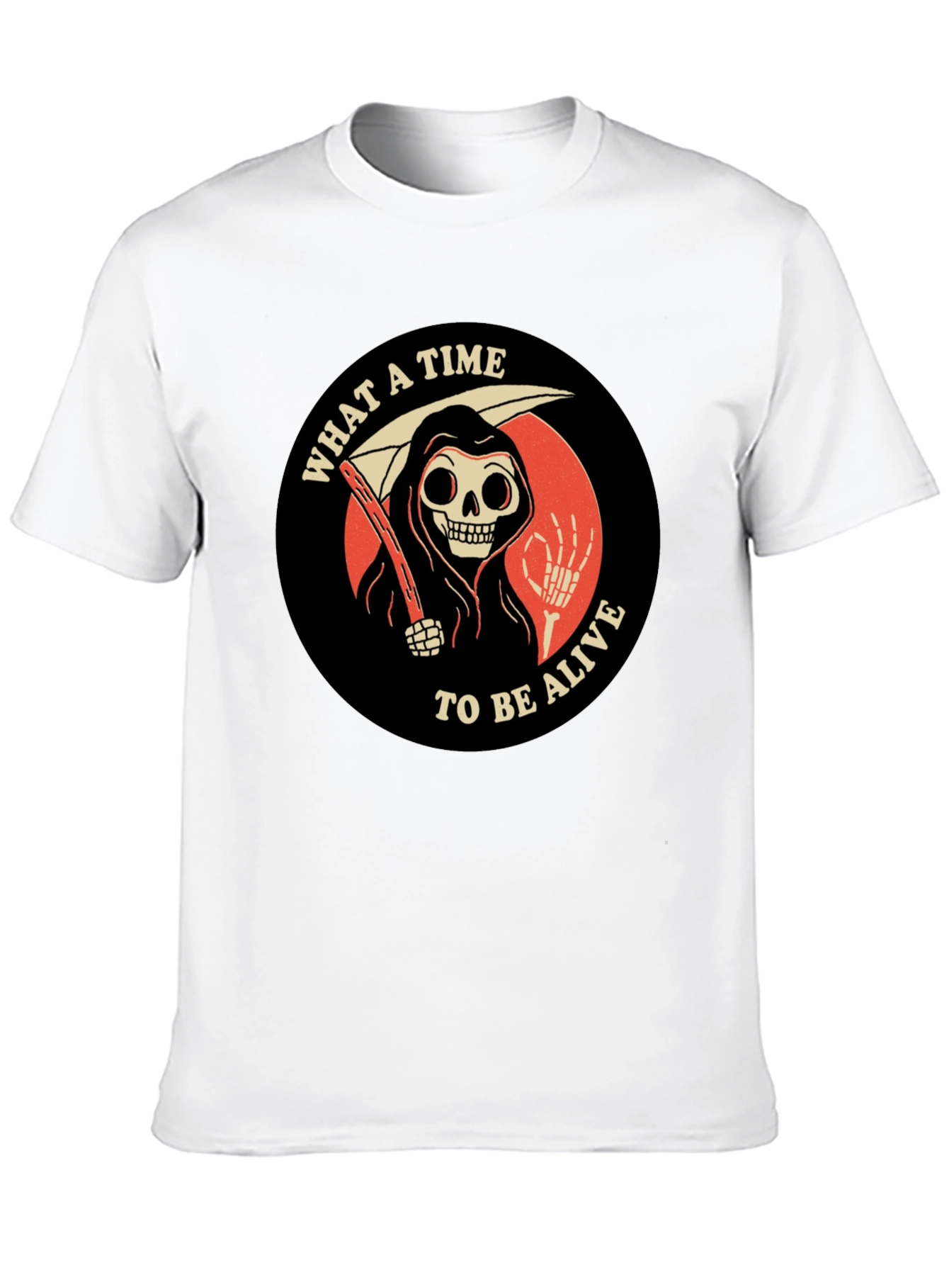 Black Grim Reaper Graphic Tee - What a Time to Be Alive view 10