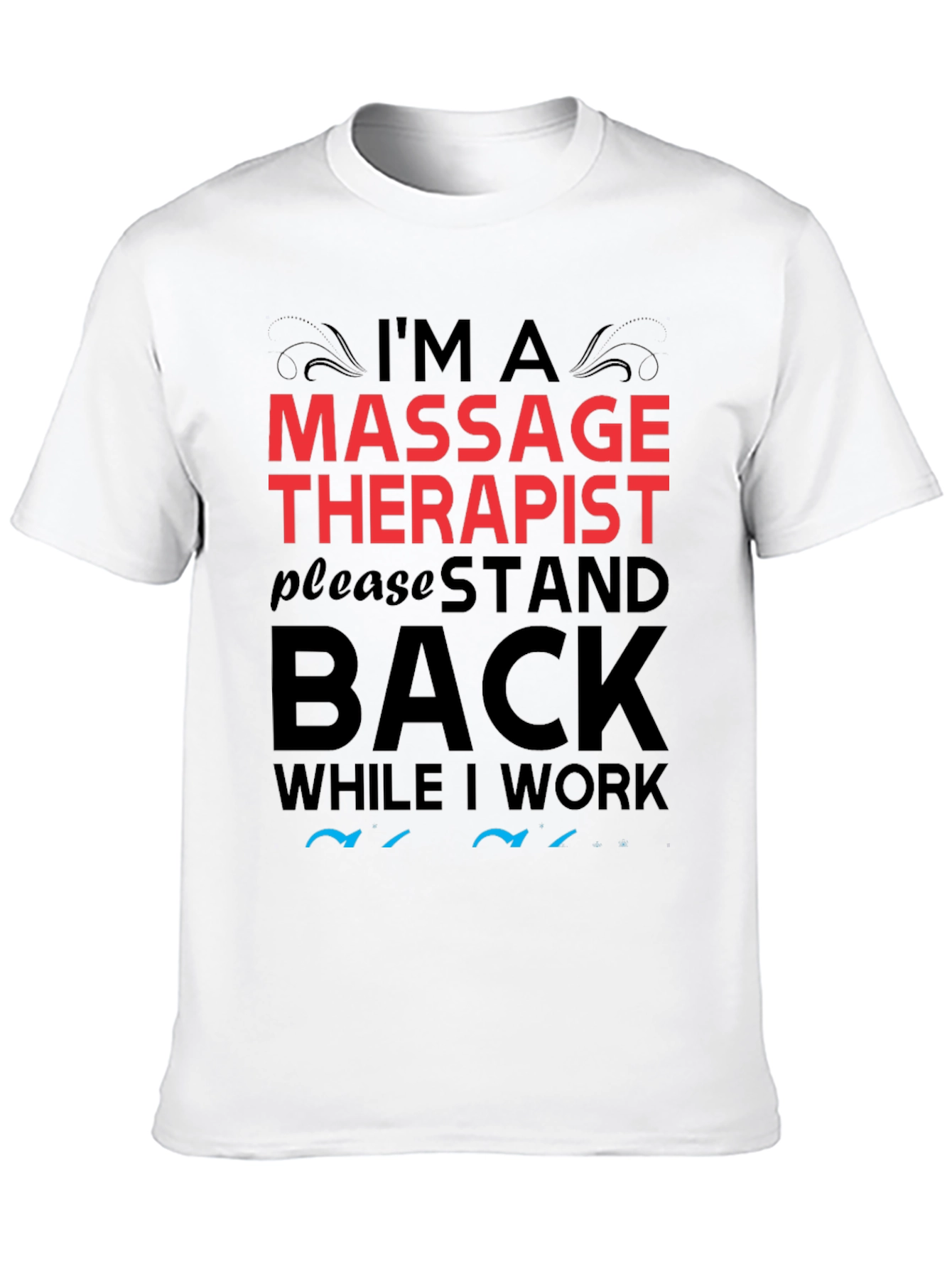 Black Massage Therapist Novelty T-Shirt view 10