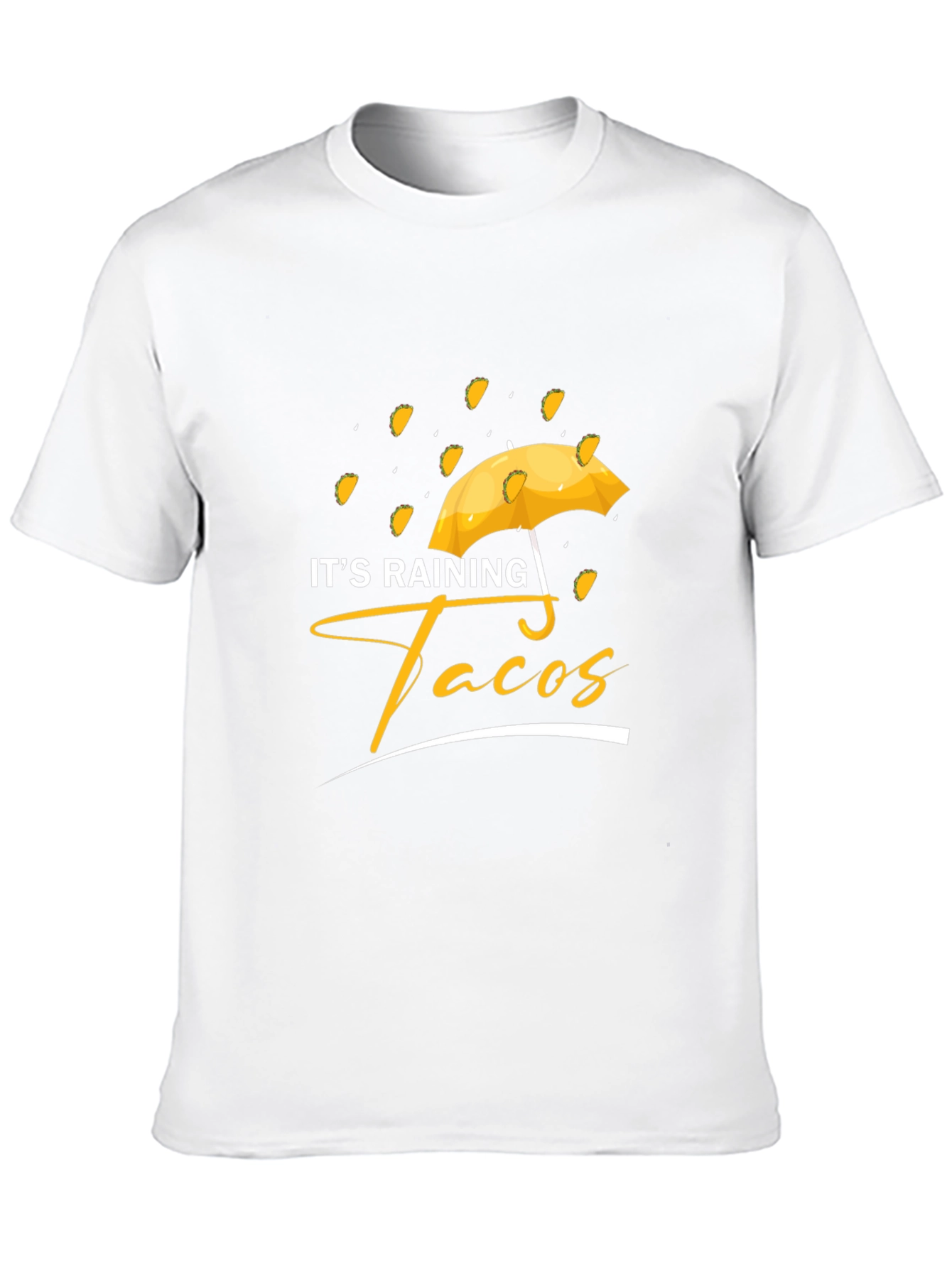 Black It's Raining Tacos Black Graphic T-Shirt view 10