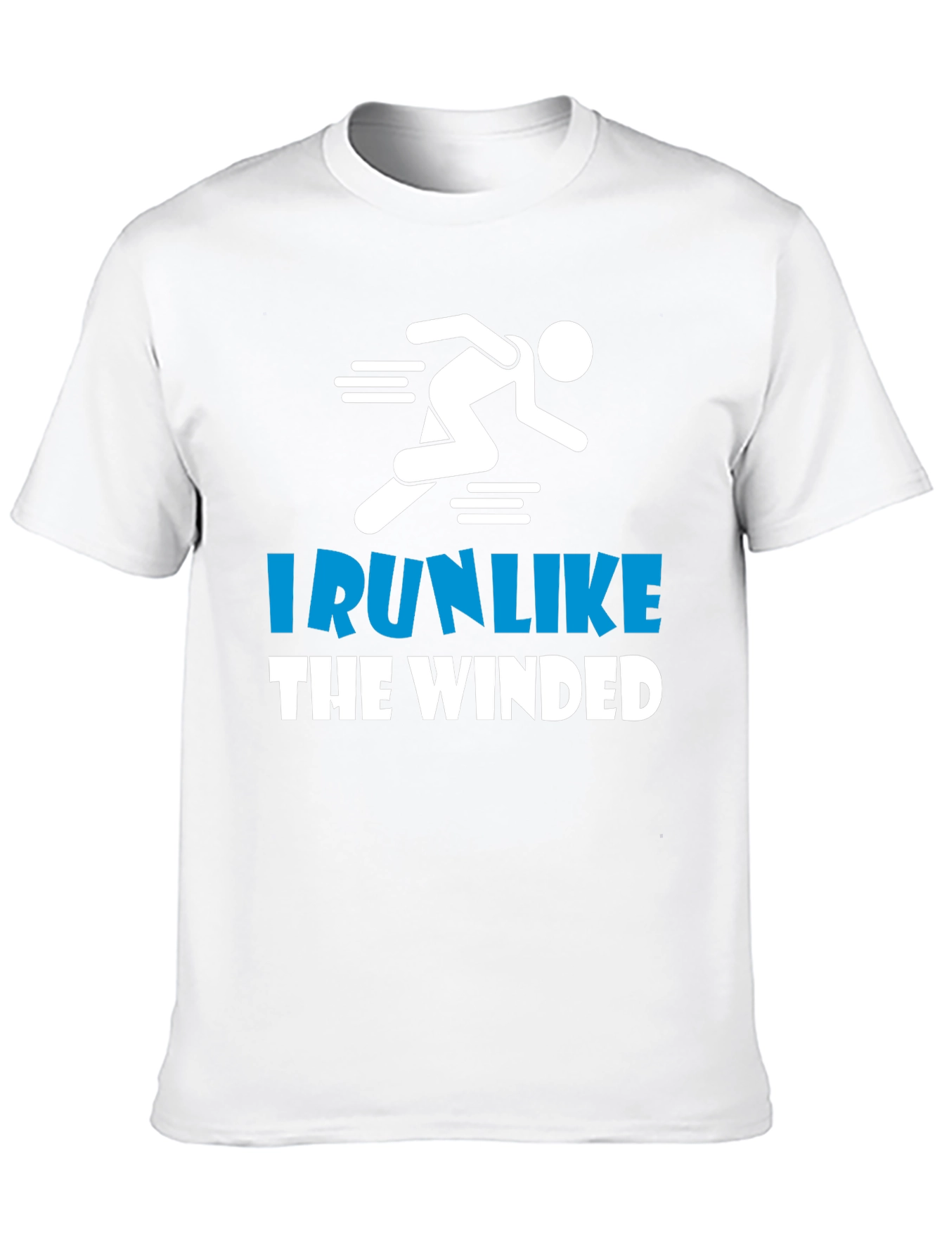 Black I Run Like the Winded Black T-Shirt view 10