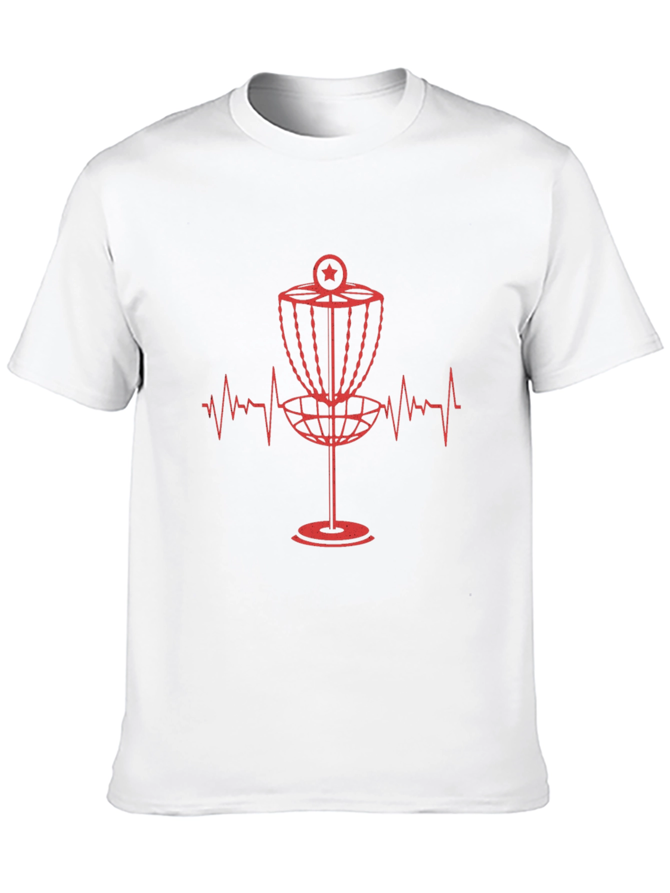 Black Disc Golf Heartbeat T-Shirt view 10