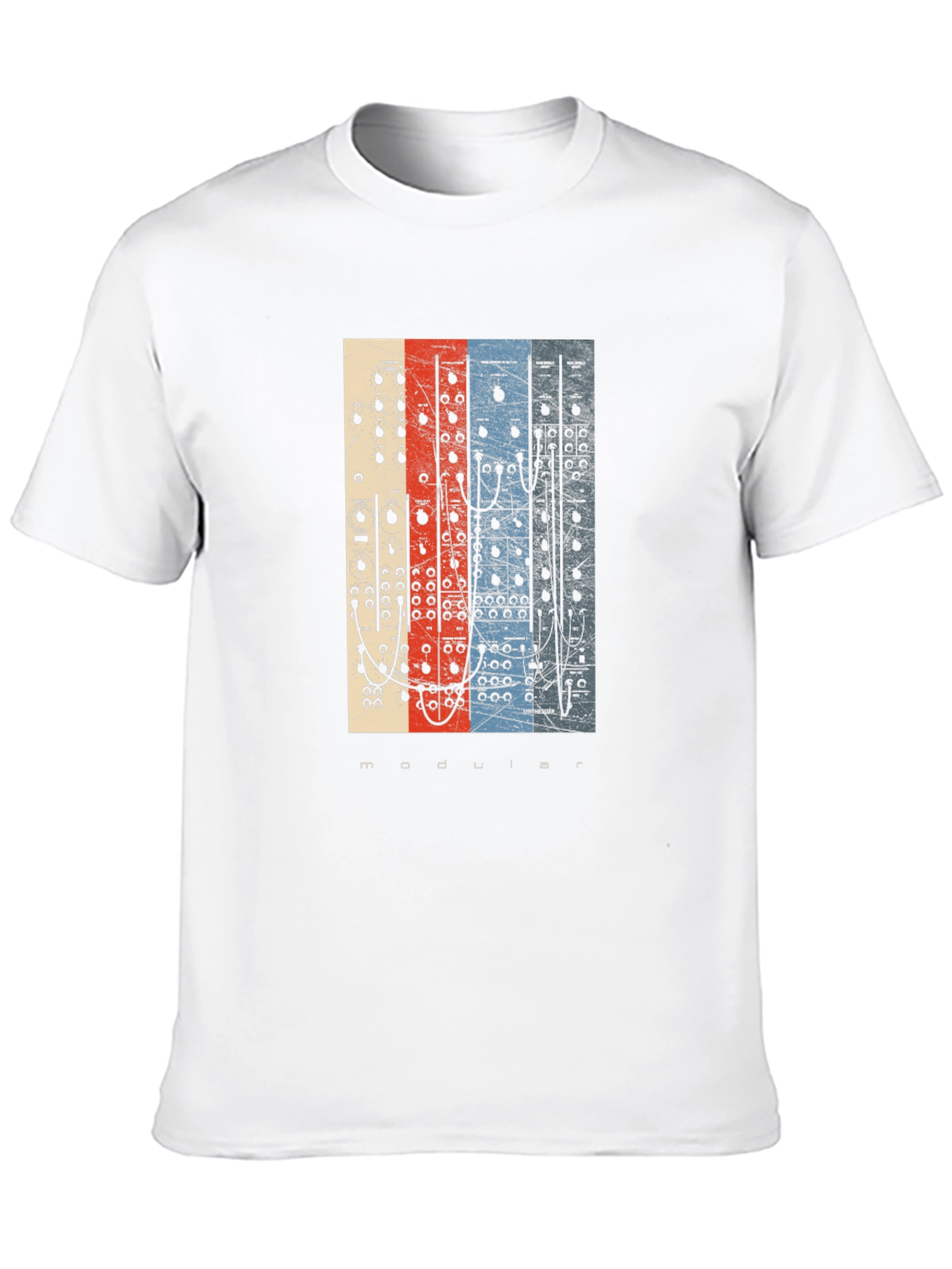 Black Modular Synth T-Shirt - Vintage Electronic Music Tee view 10