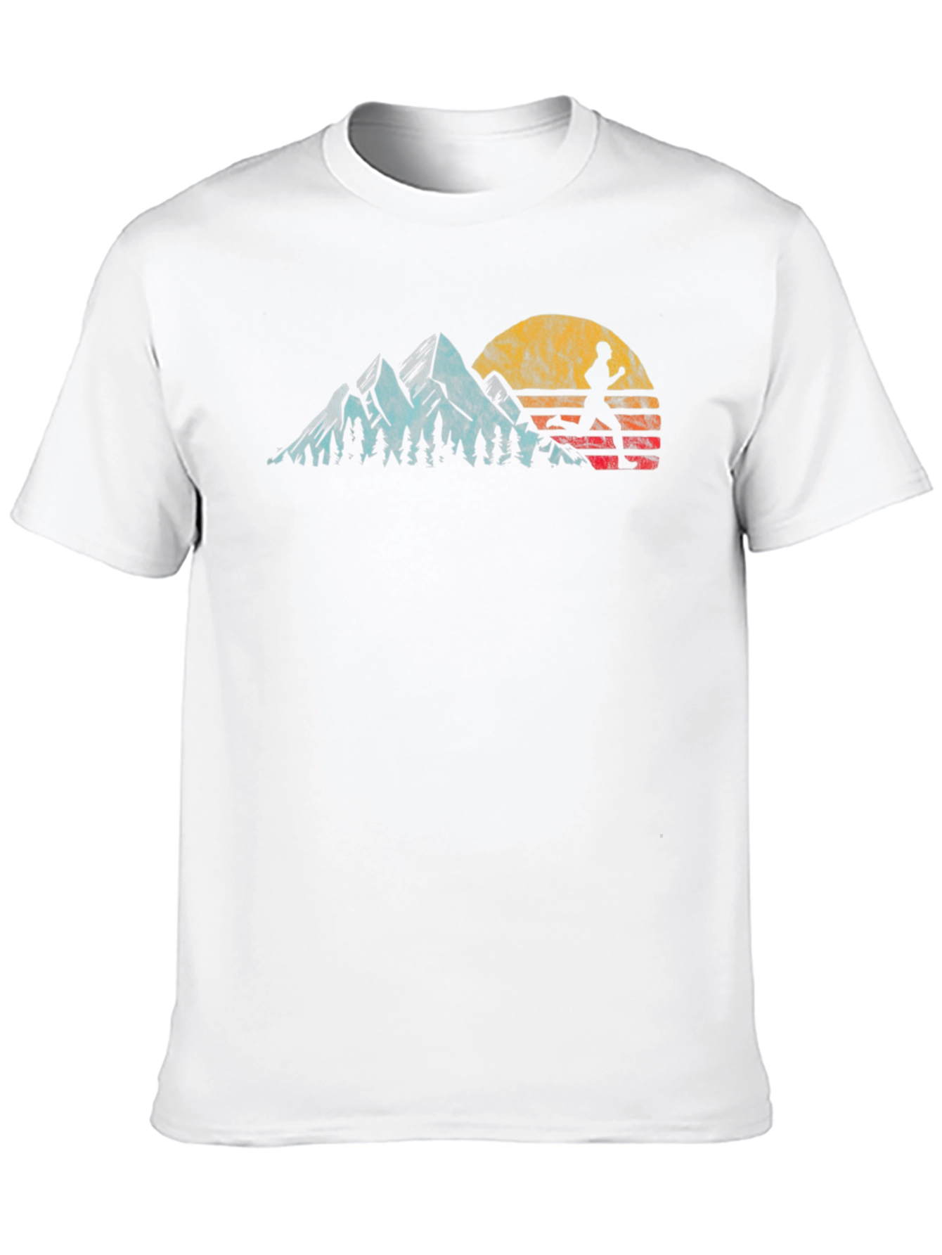 Black Runner Mountain Sunset Graphic Tee view 10