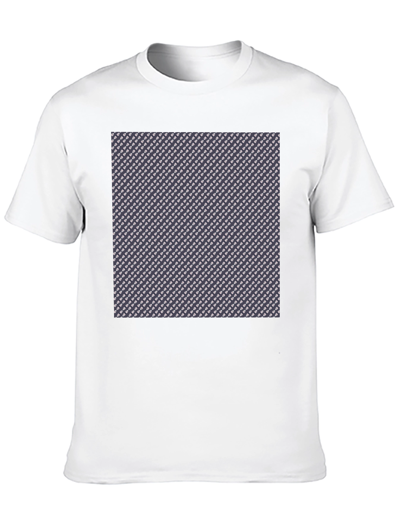 Black Patterned Print Crew Neck T-Shirt view 10